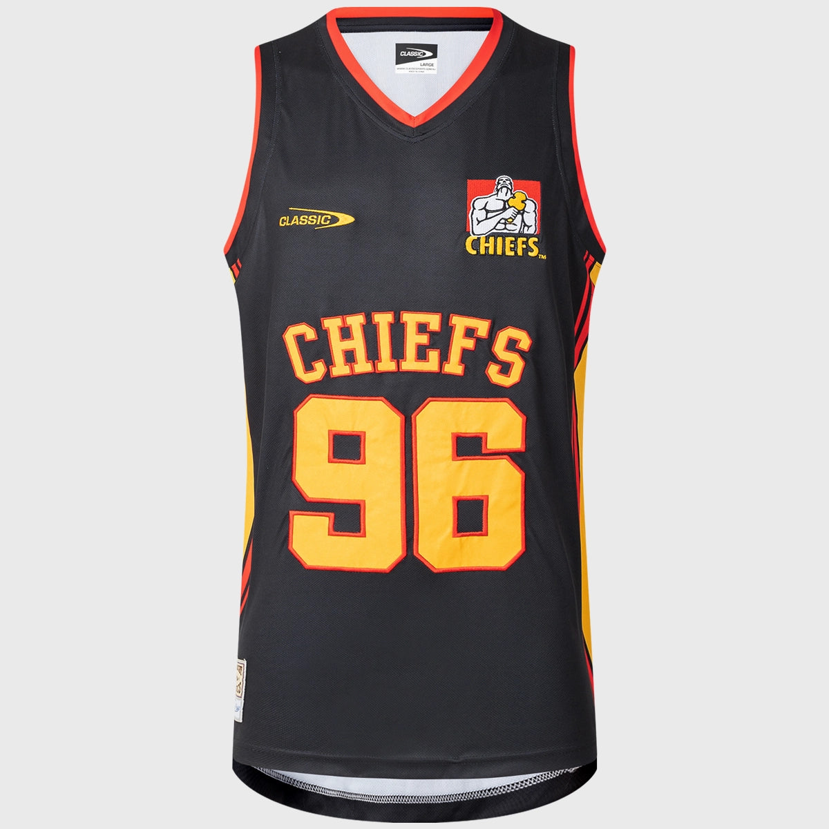 2025 Classic Kansas City Chiefs Super Rugby Basketball Jersey - Black - Perfect for Game Day, Sports Events & Fan Collections