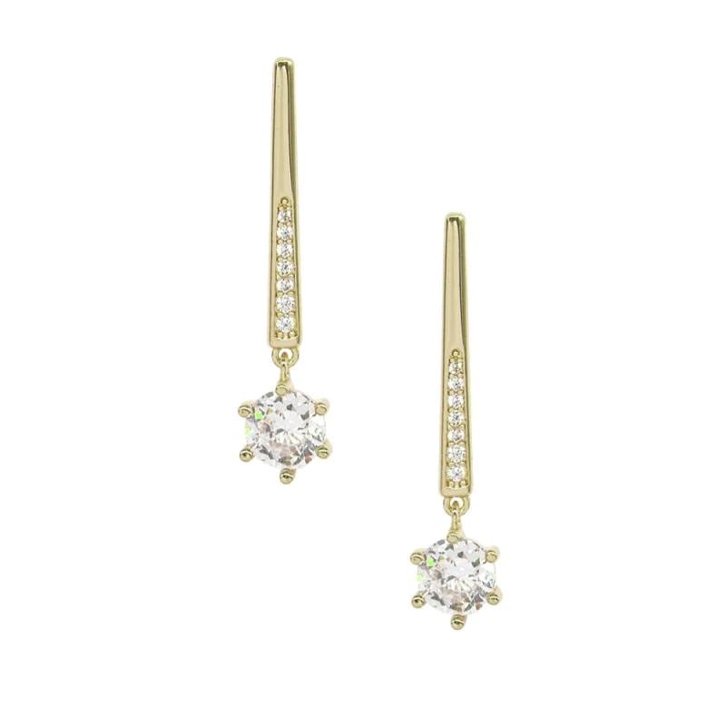 Elegant Gold Crystal Bridal Jewelry Set for Wedding - Necklace, Earrings & Bracelet | Perfect for Brides, Bridesmaids & Formal Occasions