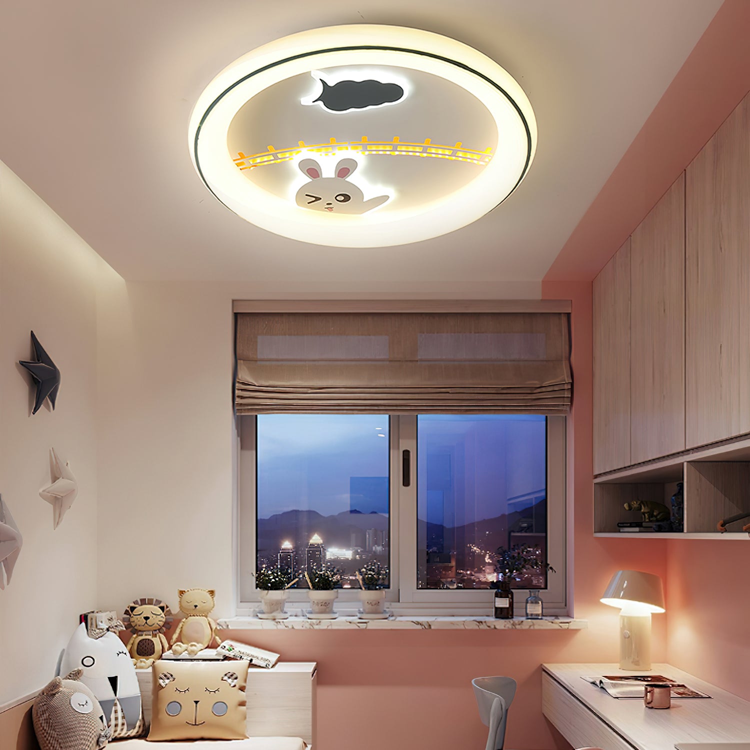 Adorable Cartoon Ceiling Light - Kids Room Decor, Nursery Lighting, Playroom Fixture - Perfect for Bedrooms, Children's Spaces & Themed Rooms