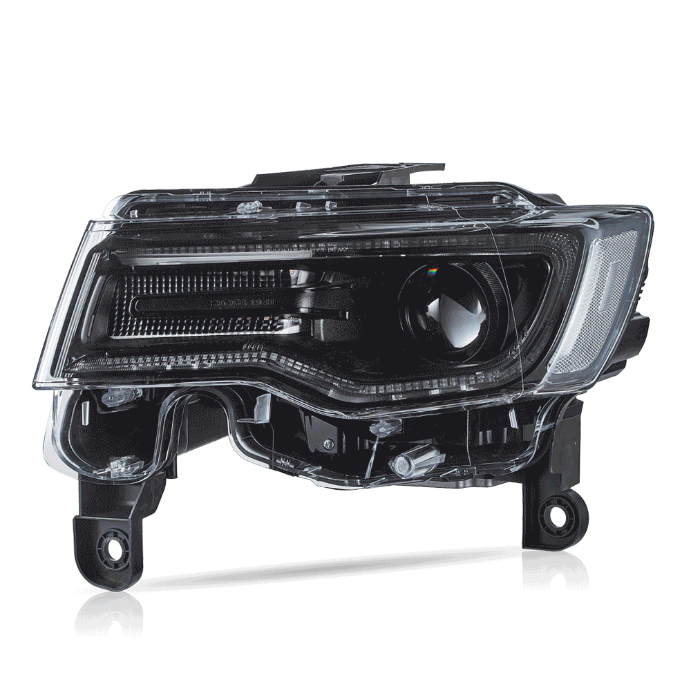 2014-2022 Jeep Grand Cherokee (WK2) Full LED Headlight Assembly with DRL & Startup Animation - High Performance Replacement Headlights for Night Driving & Off-Road Adventures