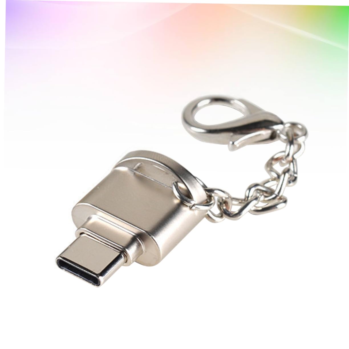 Premium Aluminum USB-C to USB Adapter - Fast Charging Keychain Connector for OTG, Micro USB, and Phone Card Reader - Perfect for Travel, Office, and On-the-Go Charging