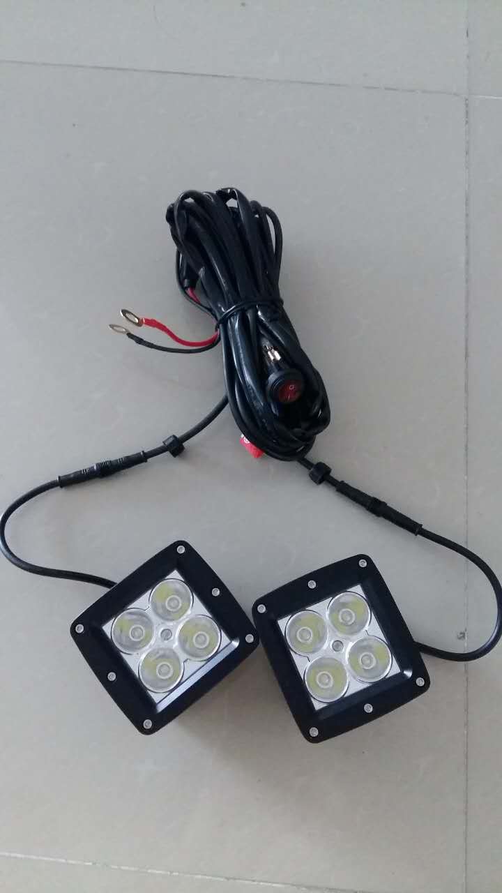 3 Inch Green & White LED Work Light Cube - Off Road Pods with Wiring Harness & Remote On/Off Switch (DC9V-30V) - Perfect for Trucks, ATVs, and Outdoor Work Lighting