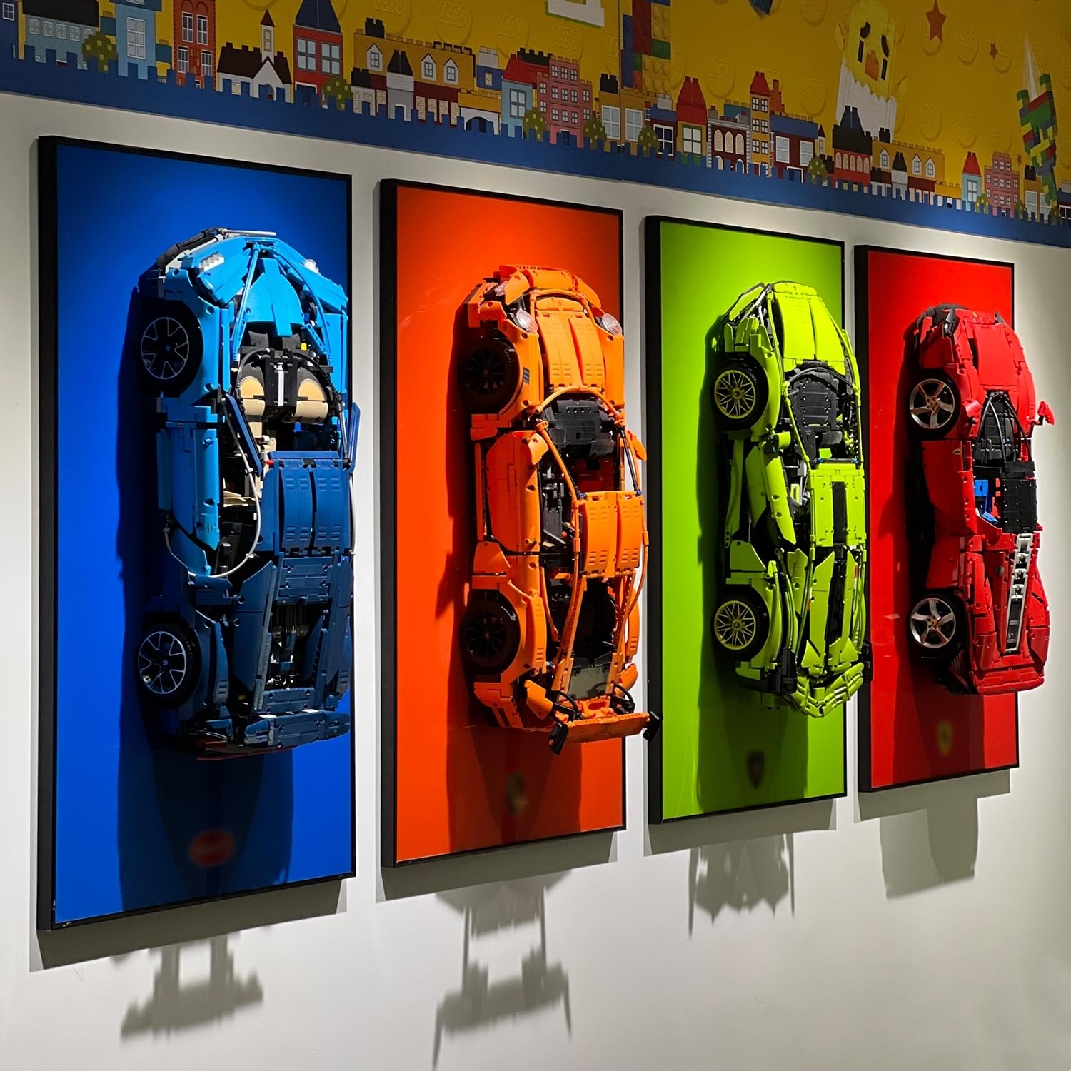 iLuane Lego Technic Ferrari Daytona SP3 42143 Display Wallboard - Race Car Model Building Kit for Adults, Wall Mount for Home & Office Décor (Car Not Included) | Perfect for Showcasing Collectibles in Living Rooms, Game Rooms or Man Caves