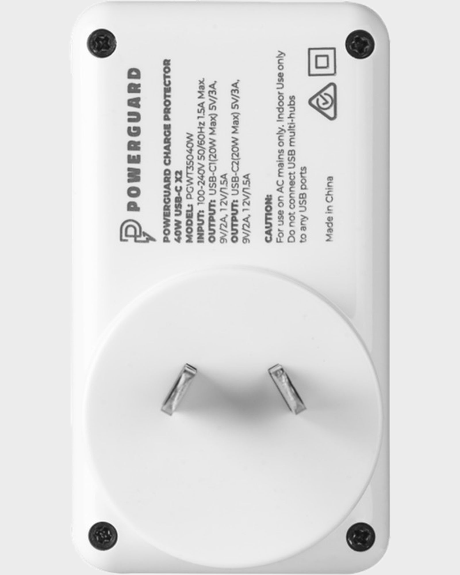 3sixT PowerGuard 40W USB C Surge Protector with Dual USB C Ports - Fast Charging for Laptops, Smartphones & Tablets - Perfect for Home, Office & Travel Use