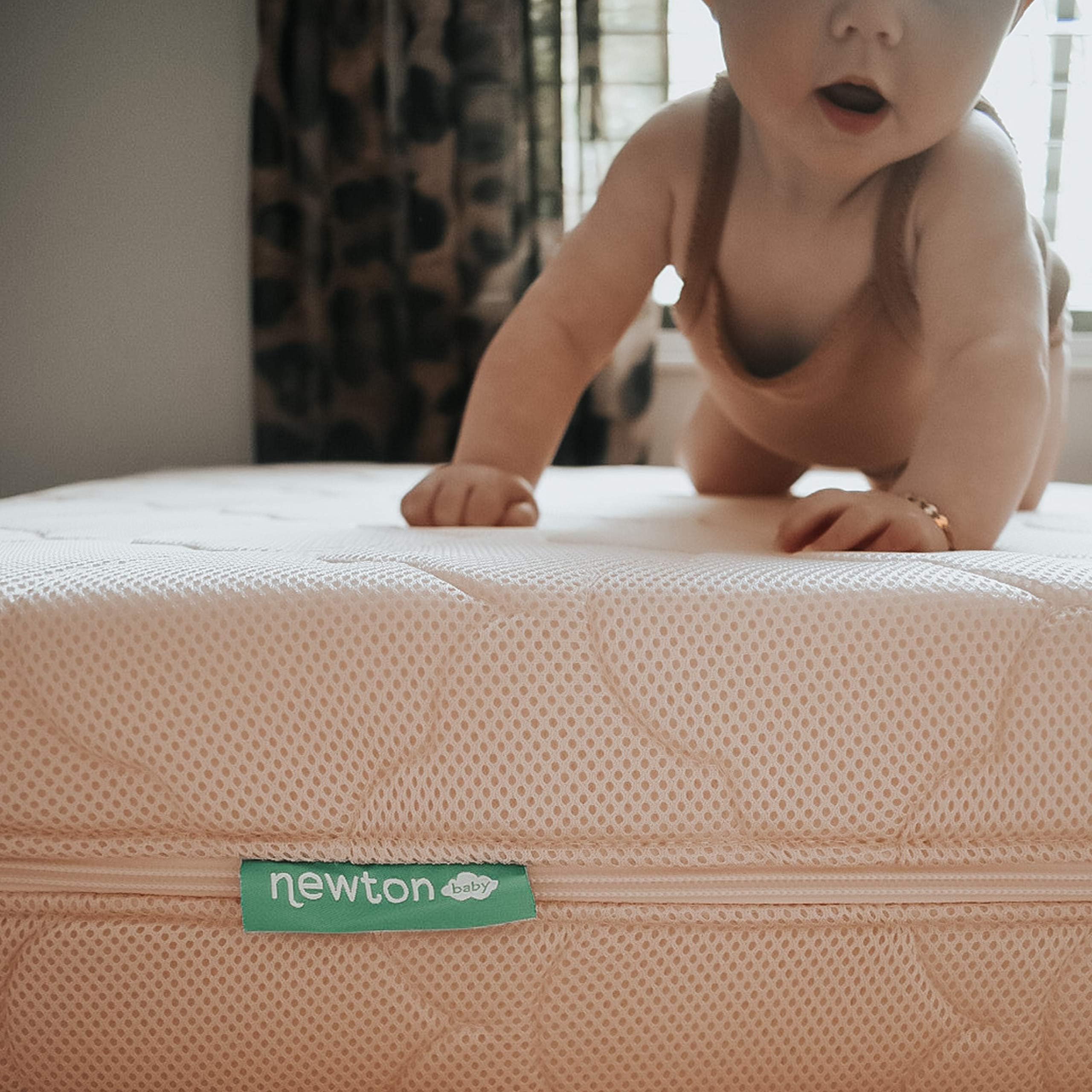Newton Baby Waterproof Crib Mattress Cover - Ultra-Breathable, Reduces Suffocation Risk, Fits Original & Waterproof Newton Mattress, Non-Toxic, Machine Washable - White (Cover Only) | Perfect for Safe Infant Sleep & Daycare Use