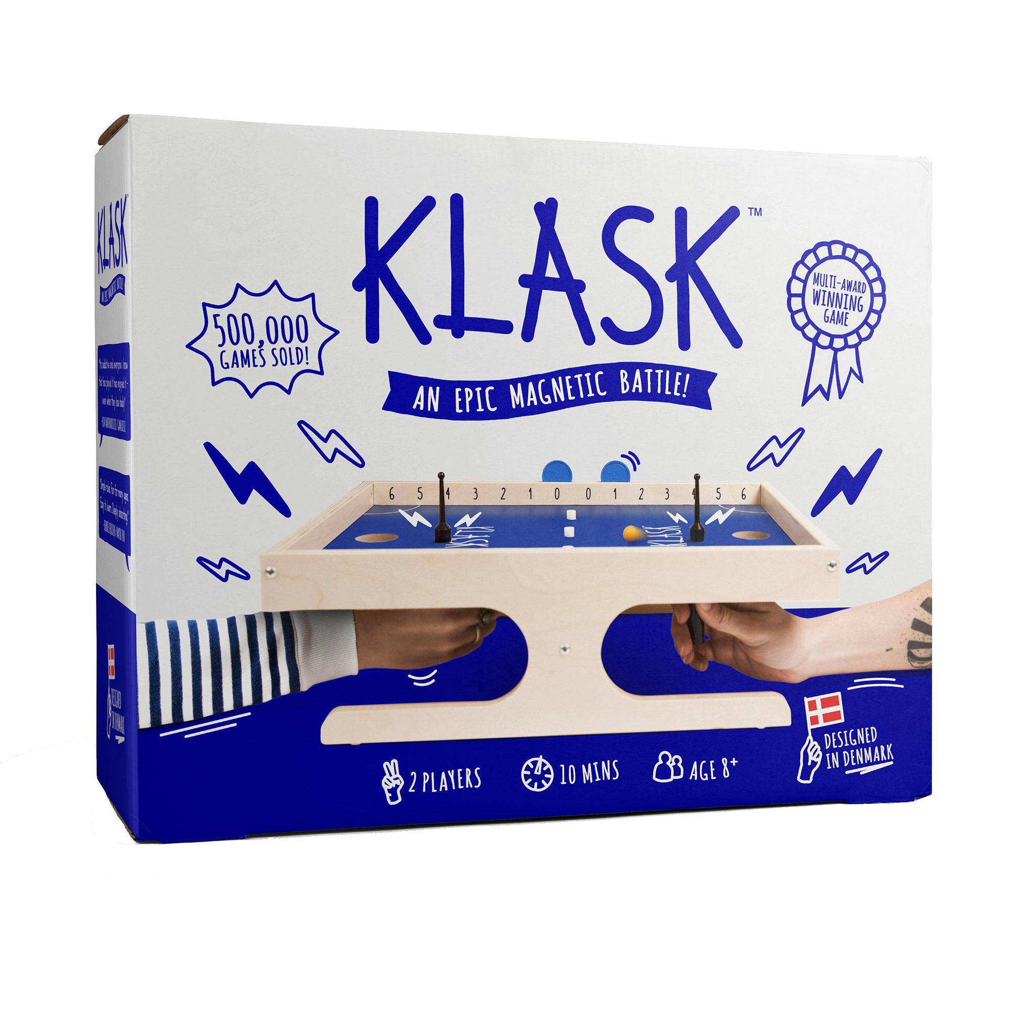 Klask Board Game - Fun Family Strategy Game for Kids & Adults - Perfect for Parties, Game Nights & Indoor Activities - Exciting Magnetic Tabletop Game for 2-4 Players