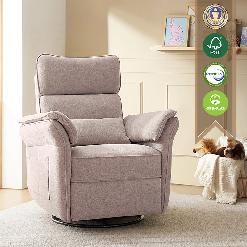 Comfortable Baby Nursery Power Glider Recliner - Perfect for Nursing, Rocking & Bonding with Your Newborn - Ideal for Nurseries, Bedrooms & Living Rooms