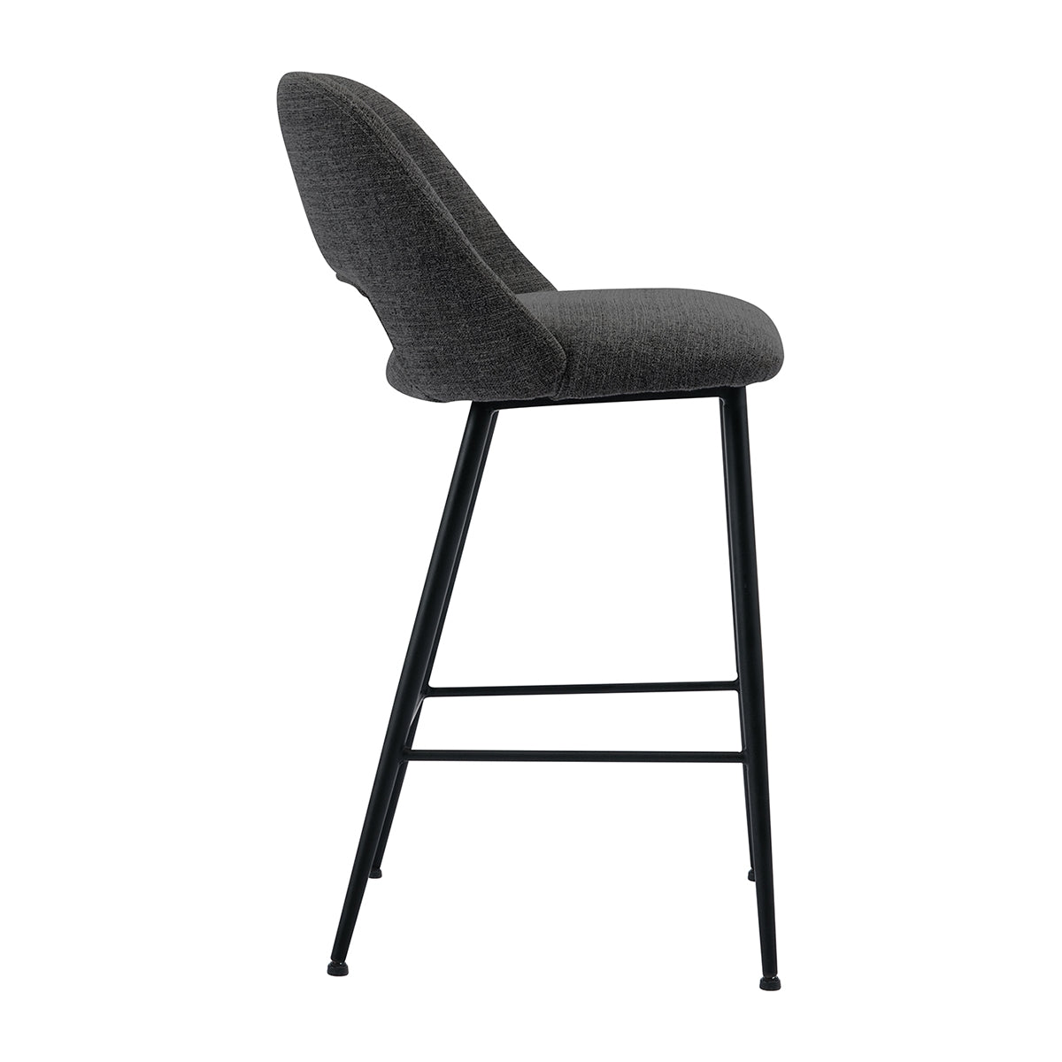 Belmont Fabric Bar Stool - Modern Kitchen Counter Height Stool with Padded Seat, Adjustable Height, and Non-Slip Feet - Perfect for Home Bars, Kitchen Islands, and Breakfast Nooks