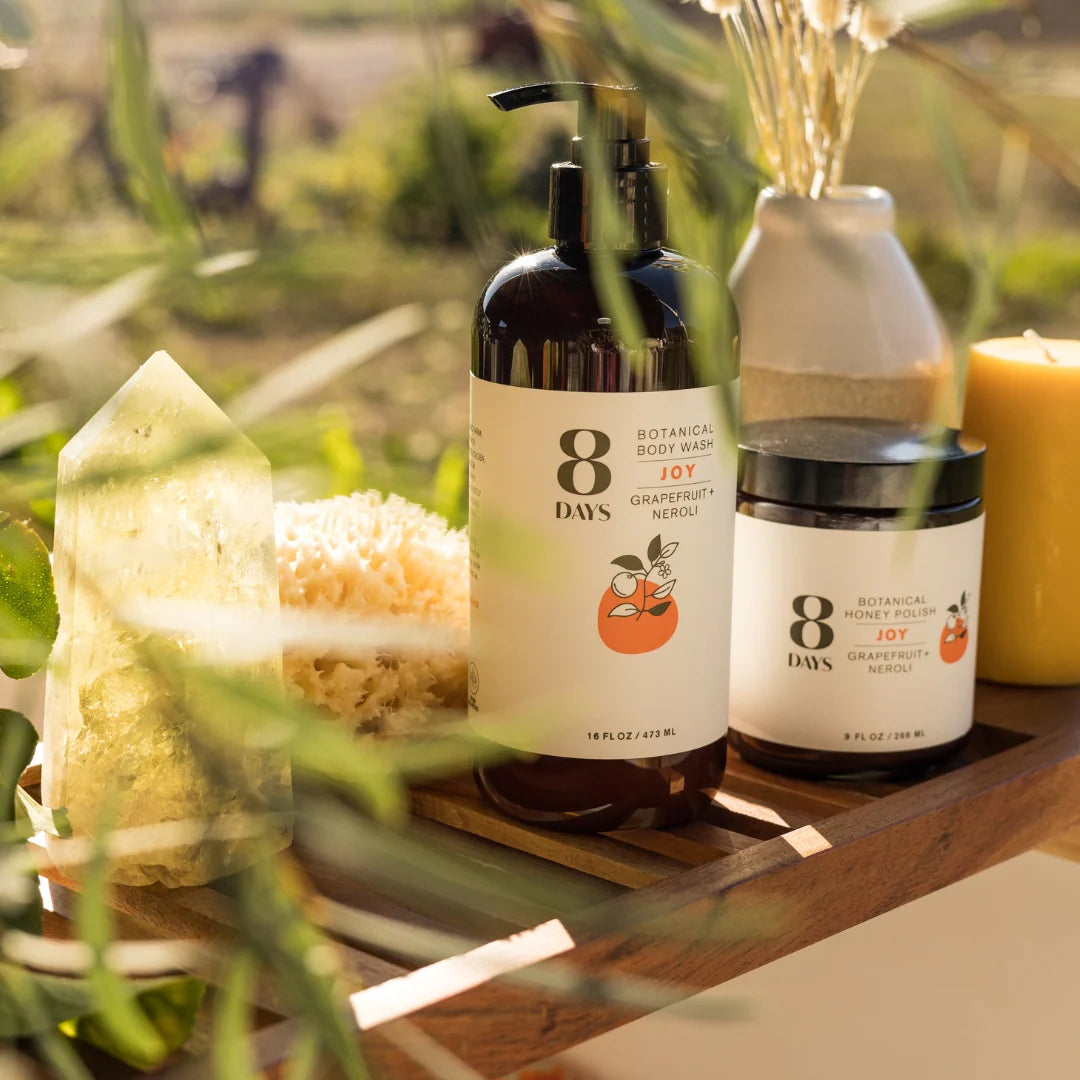 Joy Botanical Body Wash - Grapefruit & Neroli Scented Natural Body Cleanser for Dry & Sensitive Skin - Perfect for Relaxing Bath & Shower Time