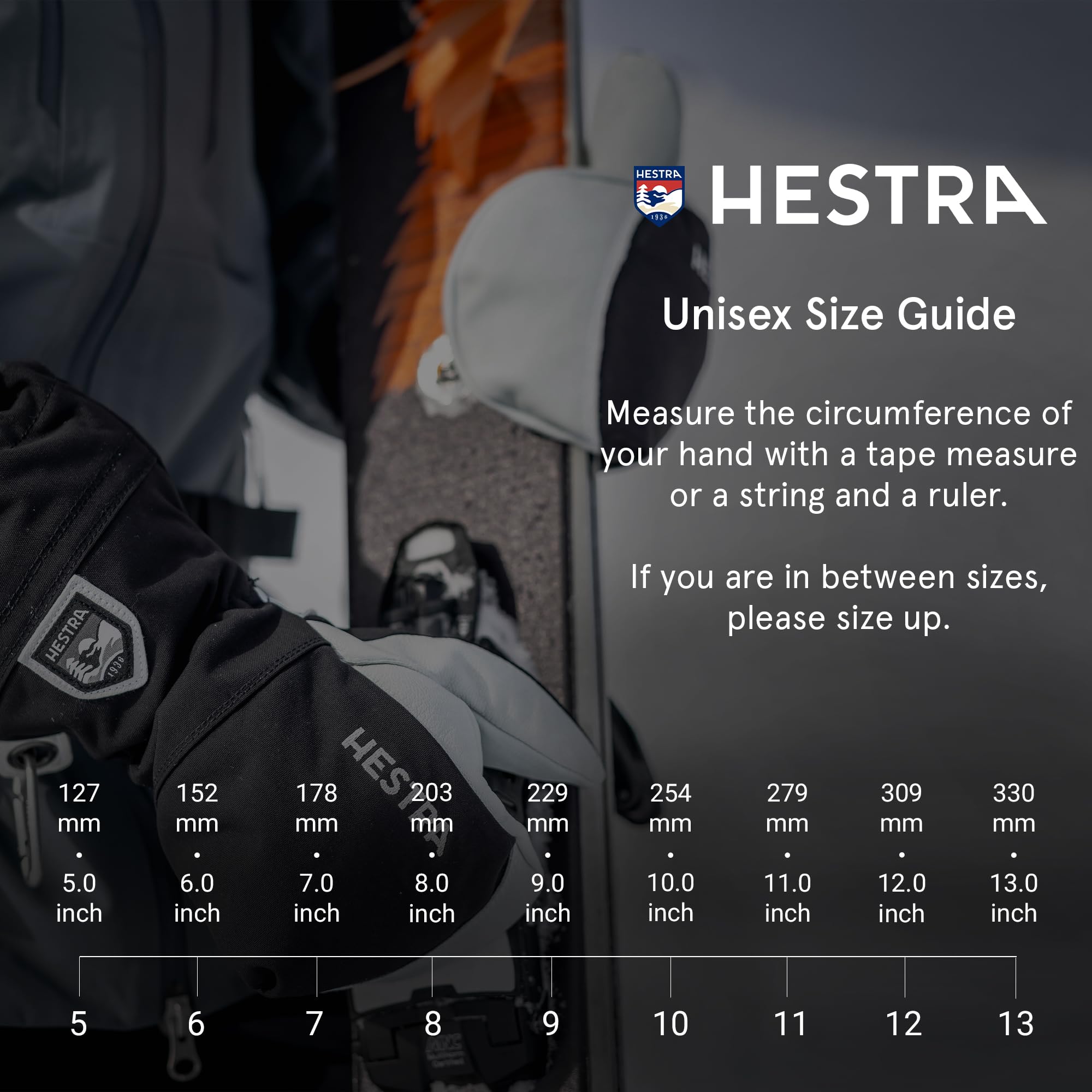 Hestra Moon Light Windproof Insulated Mittens for Men & Women - Warm Winter Gloves for Alpine Skiing, Snowboarding, Cross Country Ski & Snowshoeing - Perfect for Cold Weather Outdoor Activities