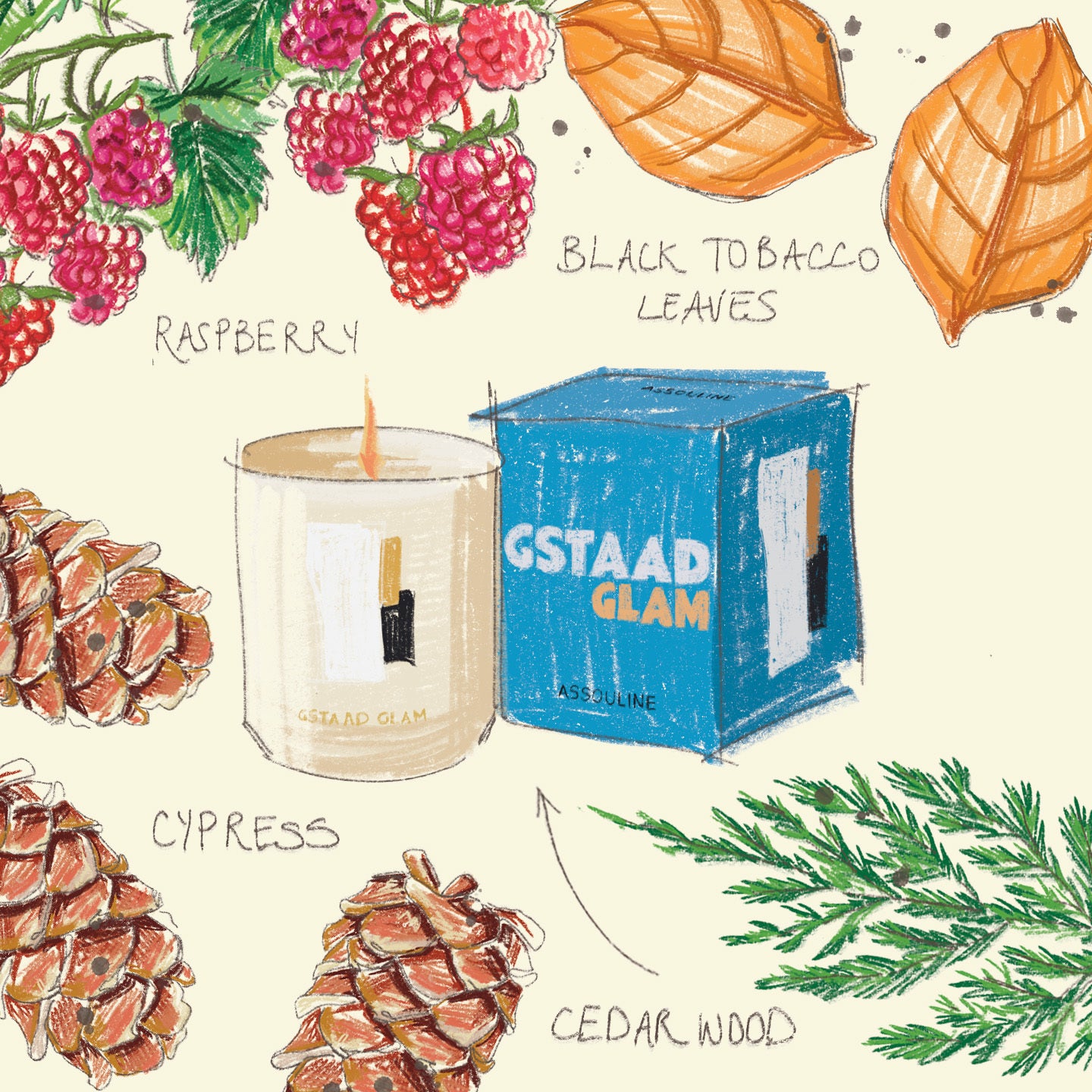 Gstaad Glam Scented Candle - Luxury Home Fragrance for Relaxation & Travel Vibes | Perfect for Aromatherapy, Meditation & Cozy Evenings