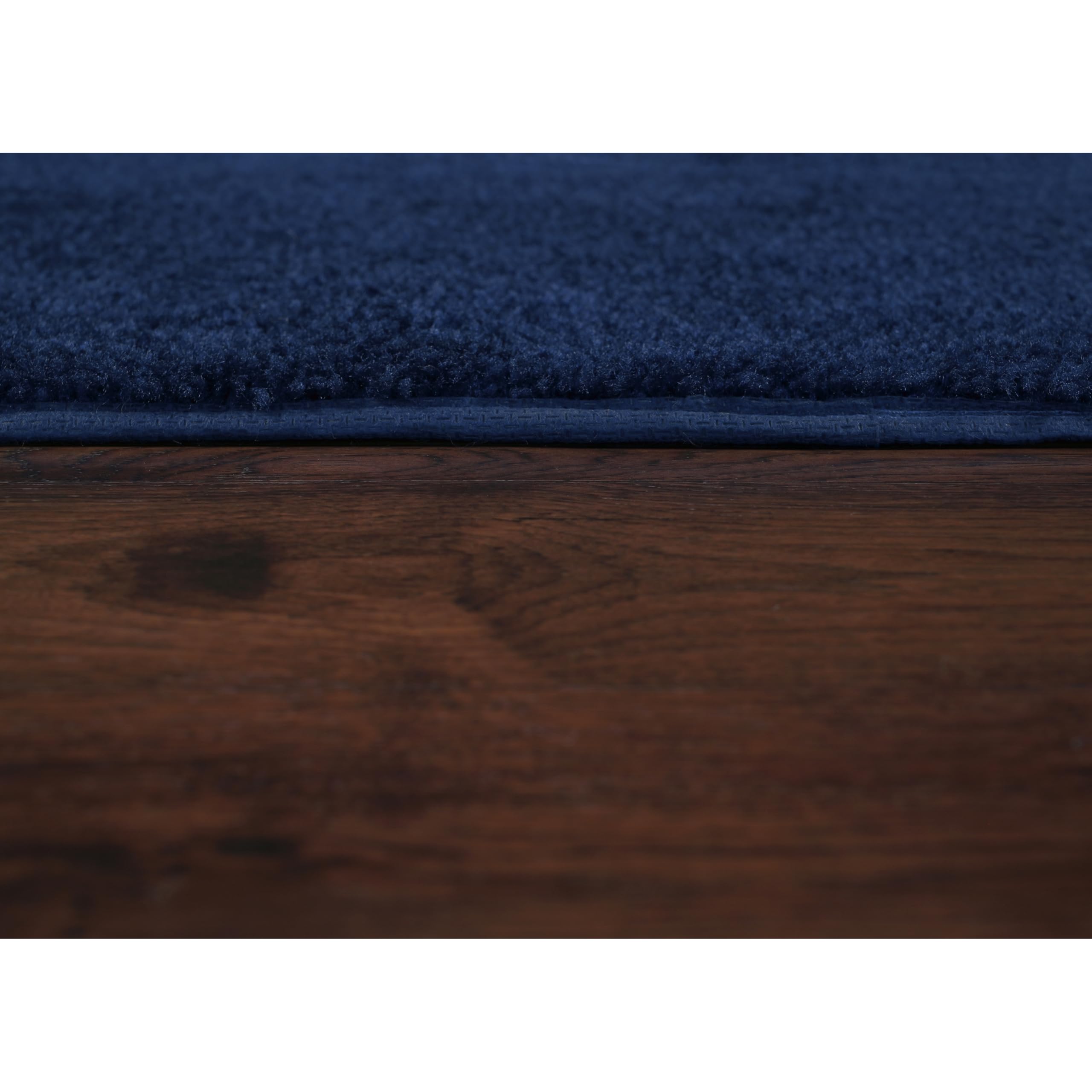 Garland Rug Traditional Nylon Washable Navy 5-Piece Bathroom Rug Set - Soft, Absorbent & Stylish Non-Slip Mats with Lid & Contour - Perfect for Bathroom, Shower & Vanity Areas