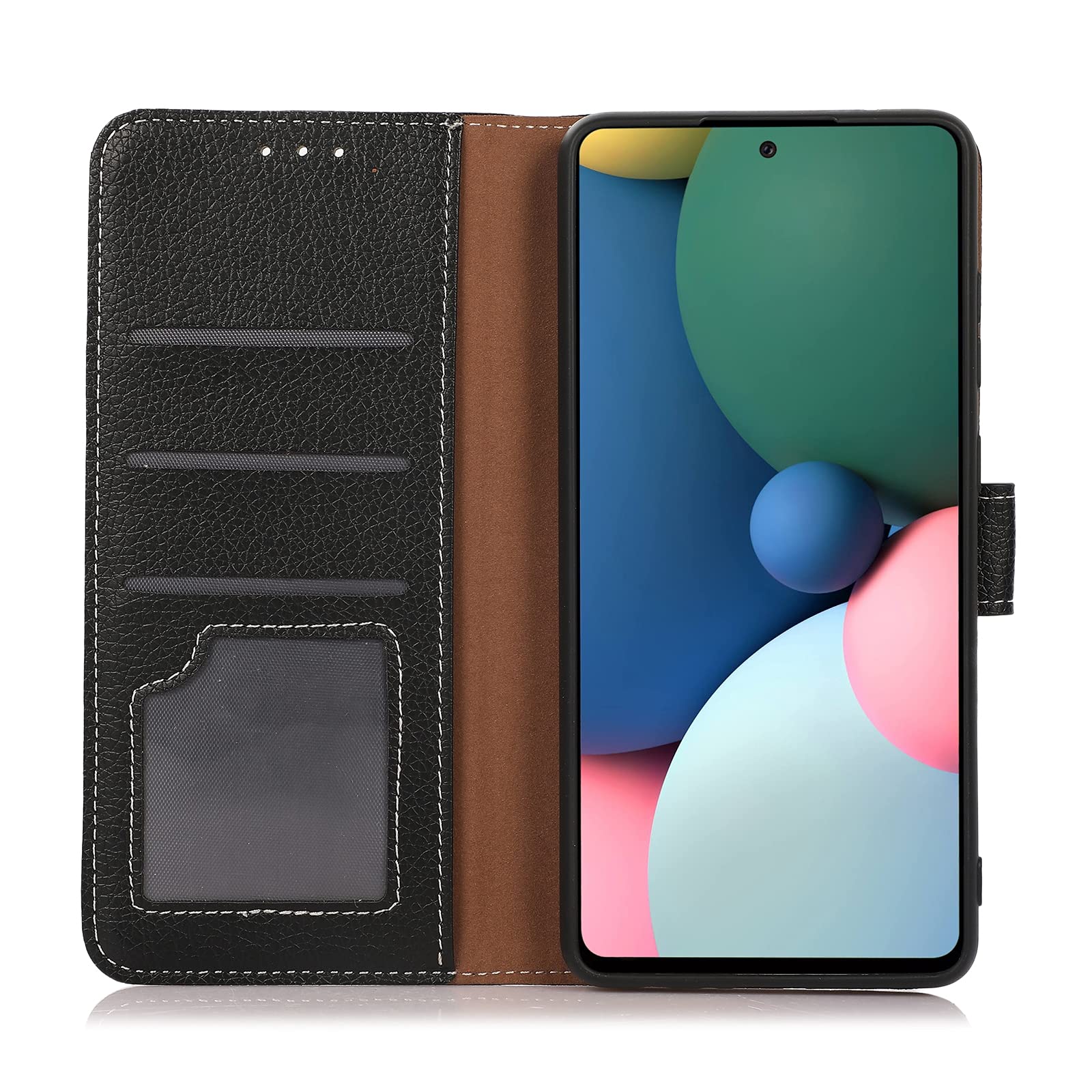 Sony Xperia 10 III Phone Case - Premium Litchi Texture PU Leather Flip Cover with Card Holder & Stand | Wallet Case for Daily Use, Travel & Business Meetings