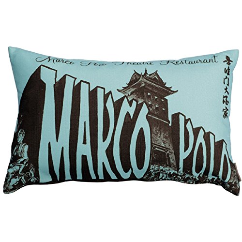 Blue Throw Pillow 12x20 - Soft Decorative Pillow Cover for Sofa, Bed, Couch - Perfect for Marco Polo Theatre Restaurant Décor & Home Styling