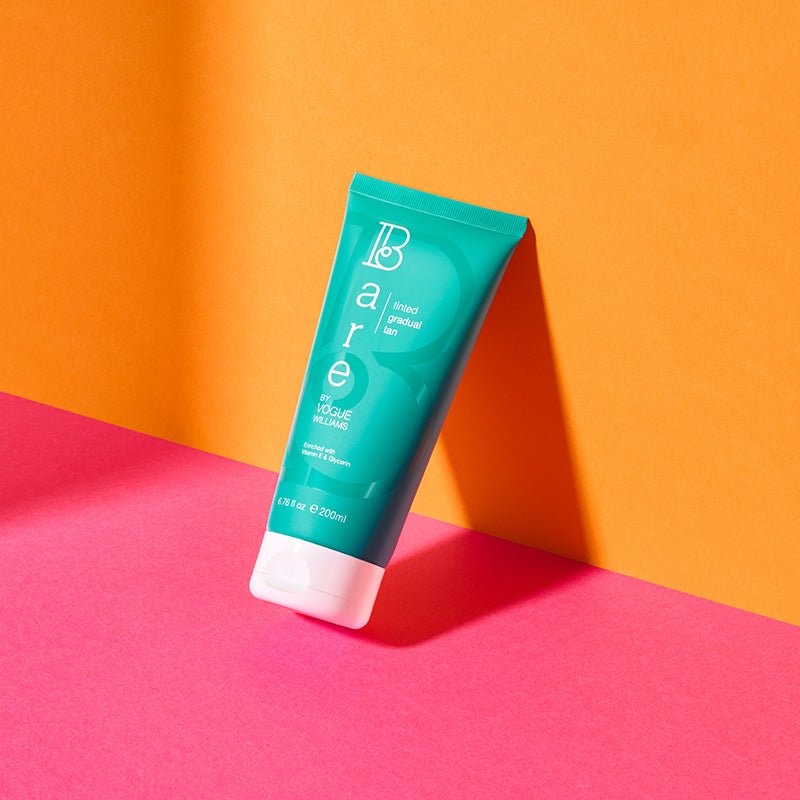 Bare by Vogue Tinted Gradual Self Tanner - Natural Sunless Tanning Lotion for Face & Body - Perfect for Summer Glow, Beach Vacations & Special Occasions