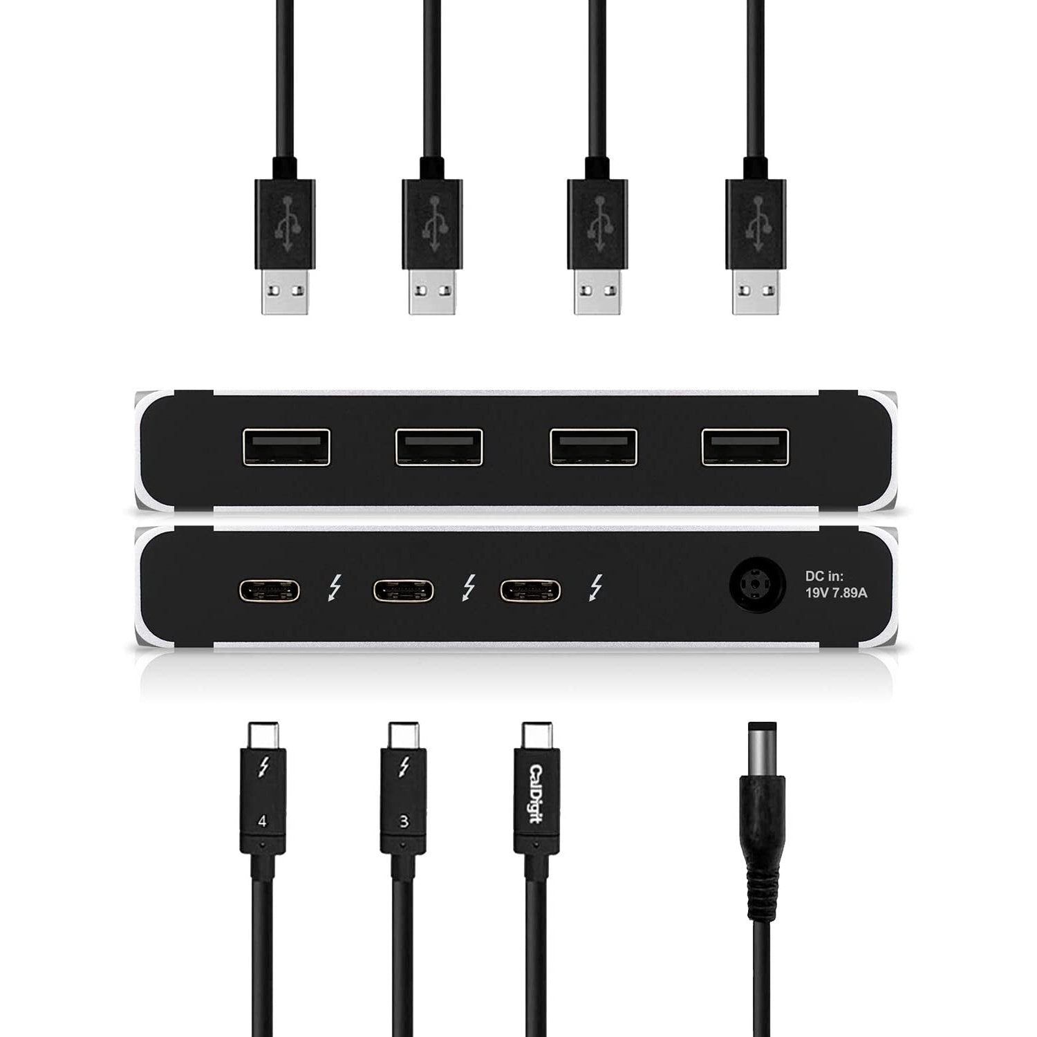 CalDigit Thunderbolt 4 Element Hub - 4-Port Thunderbolt 4 Dock with 60W Charging for MacBook Pro, Mac Mini, Windows Laptops | Perfect for Home Office, Video Editing & Multi-Monitor Setup