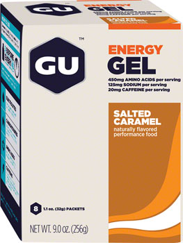GU Energy Gel - Salted Caramel Flavor | Fast-Acting Carbohydrate Sports Fuel for Runners, Cyclists & Athletes | Perfect for Marathon Training, Long-Distance Running & Endurance Workouts