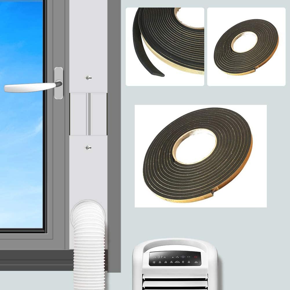 Gulrear Universal Portable Air Conditioner Window Vent Kit - 3 Adjustable Slide Seal Plates & 5.9