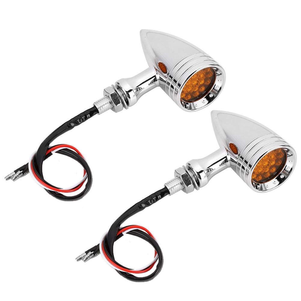 Yosoo Retro LED Motorcycle Turn Signal Light - Stylish Bullet Design for Safe Riding