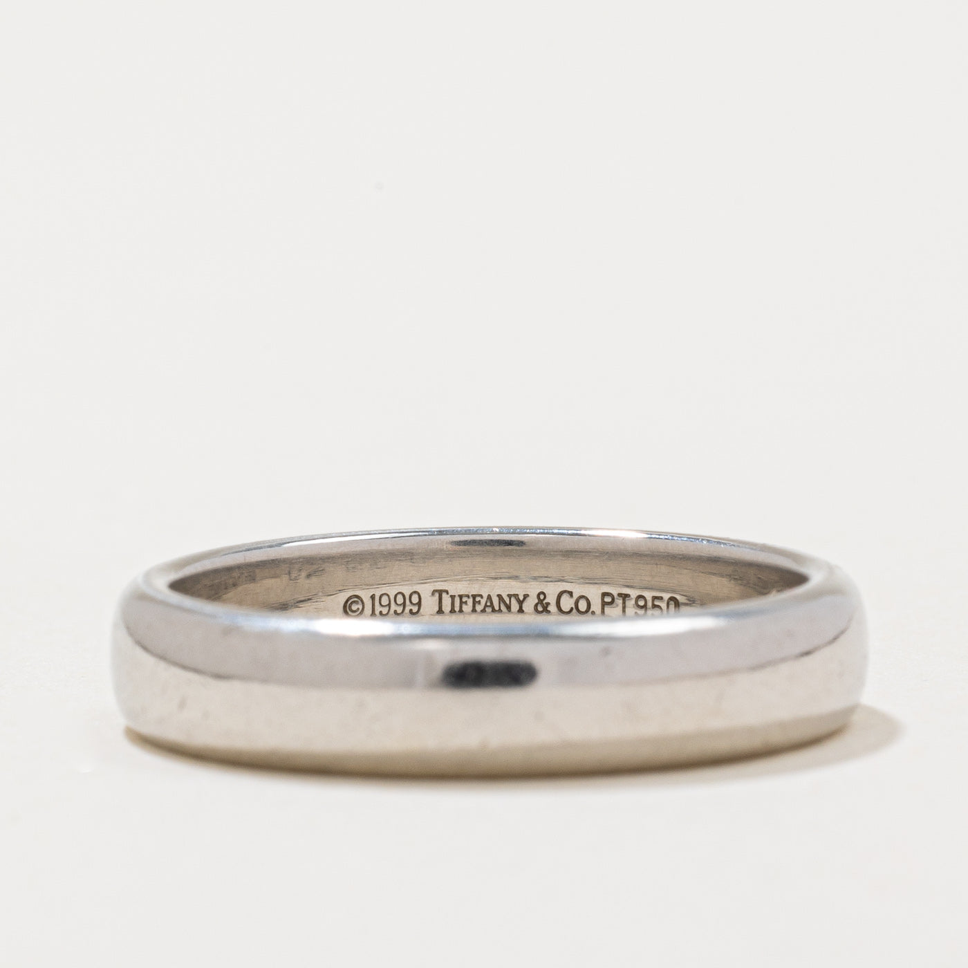 Tiffany & Co Platinum Wedding Band Ring for Women - Size 8.25 | Elegant & Timeless Jewelry for Engagement, Anniversary & Special Occasions