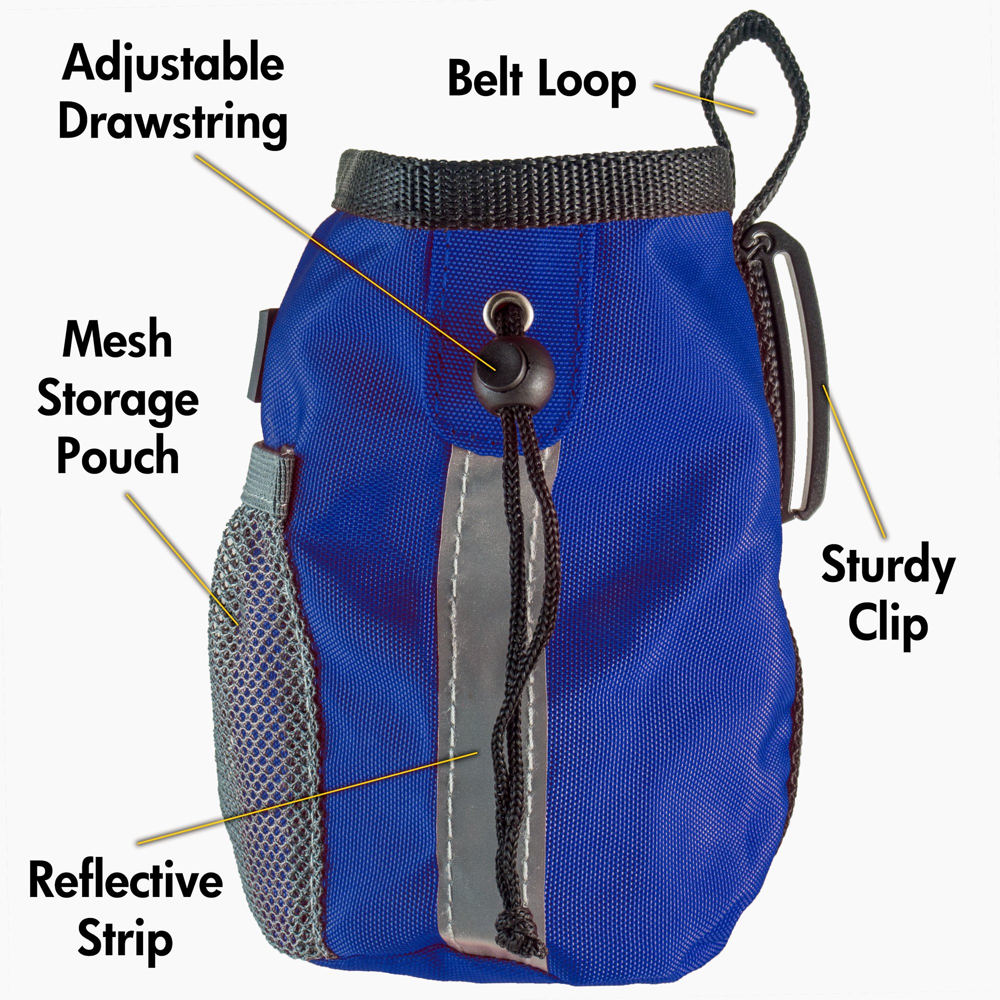 **Premium Dog Treat Pouch for Training – Durable & Washable Dog Treat Bag with Mesh Pocket – Convenient Snack & Toy Carrier for Puppy & Dog Training – Perfect for Walks, Hikes & Outdoor Adventures (Blue)**