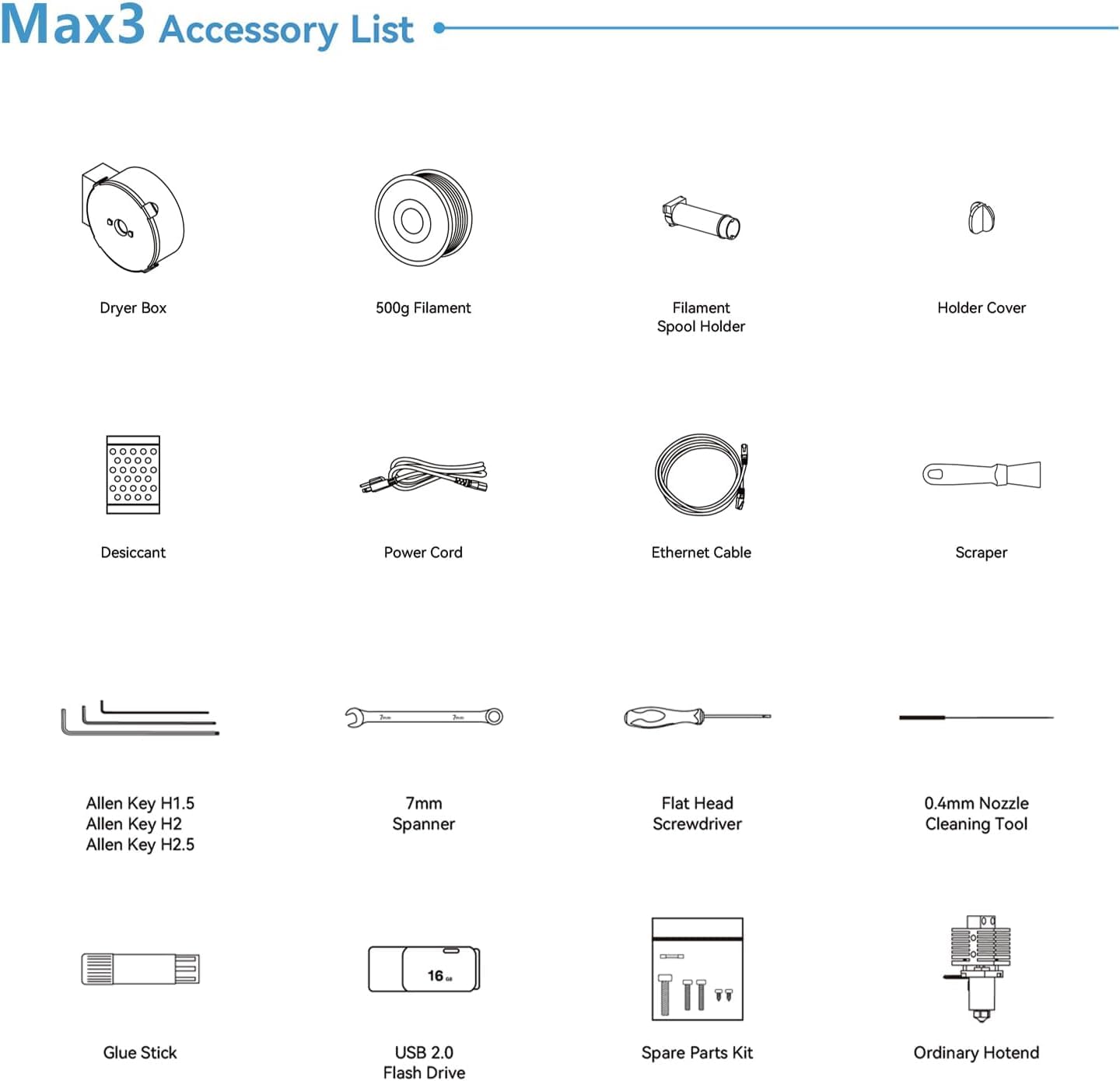 QIDI MAX3 High-Speed Large Size 3D Printer - 600mm/s Fast Printing, Auto Leveling, 65℃ Heated Chamber, Industrial-Grade Precision (12.8×12.8×12.4