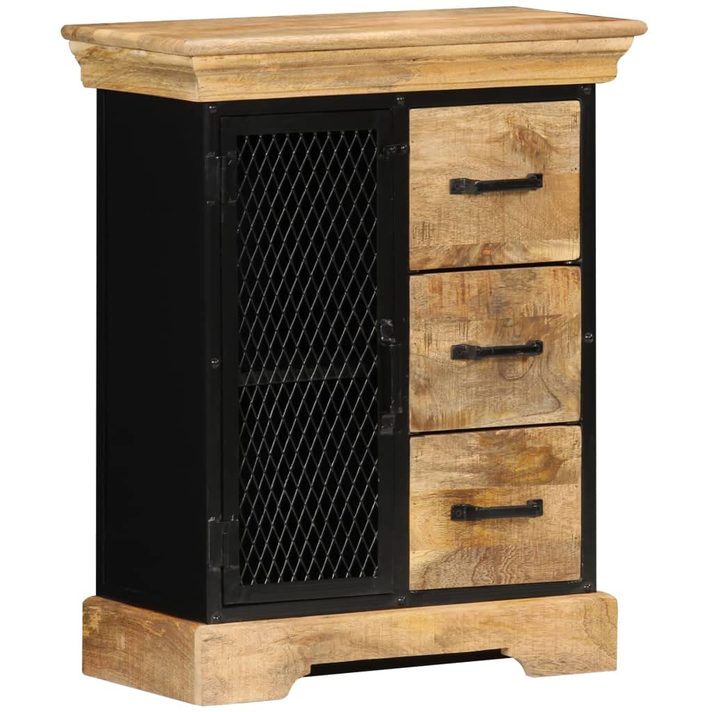 Modern Solid Wood Mango Sideboard Coffee Bar Buffet Cabinet with Storage - Kitchen, Dining Room & Living Room Furniture - Perfect for Entertaining, Display & Organization