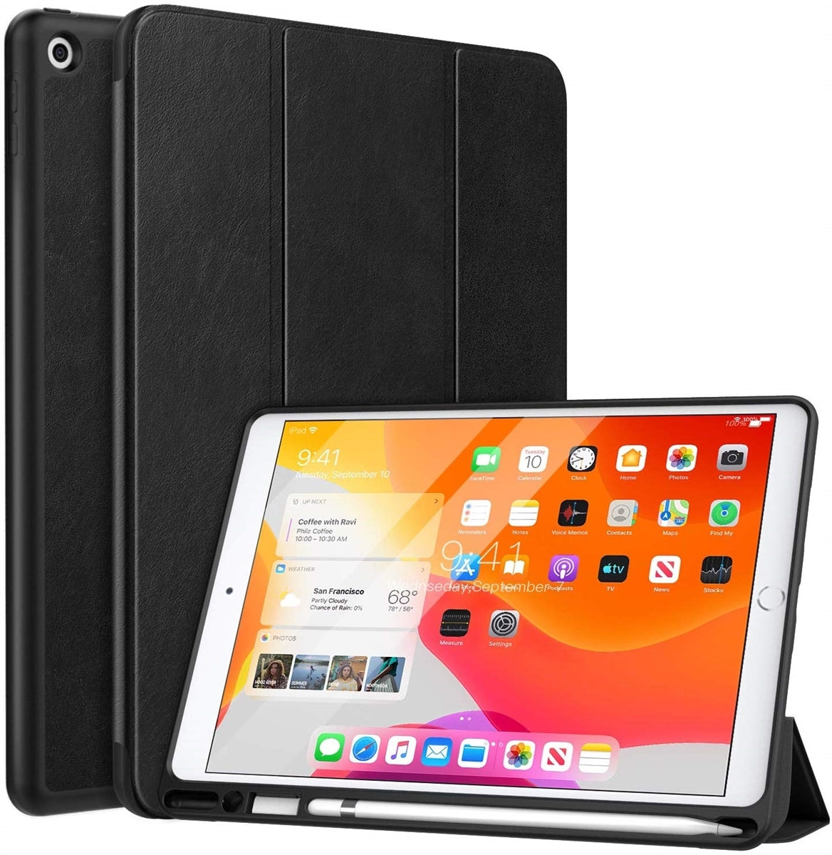 Apple iPad Mini 6 (2021) Ultraslim Tri-Fold Wallet Case with Card Slots - Black | Protective Cover for iPad Mini 6th Gen | Perfect for Work, Travel & Everyday Use