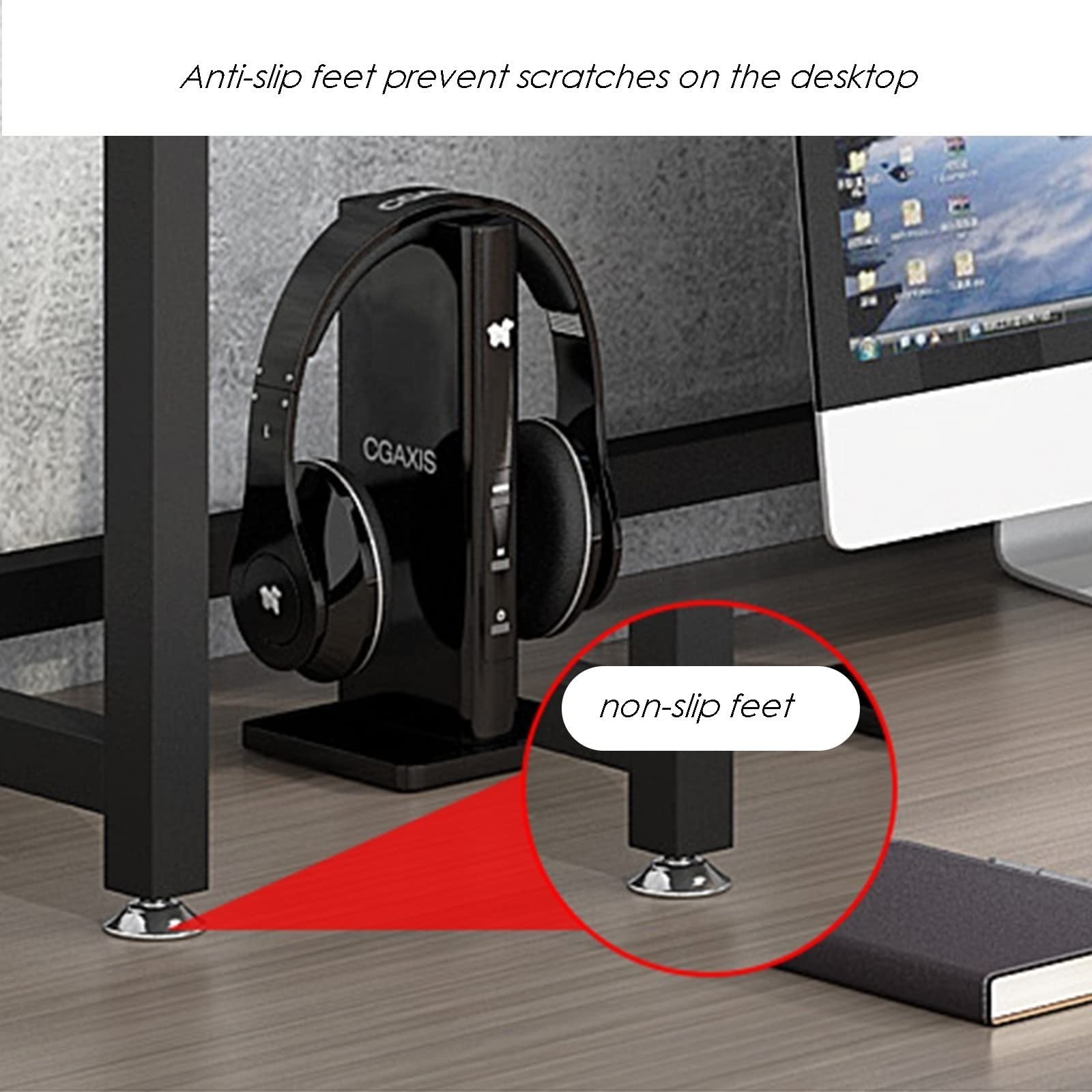 Adjustable Desktop Bookshelf Storage Rack - Organizer for Office, Home & Workspace - Perfect for Storing Books, Files & Office Supplies