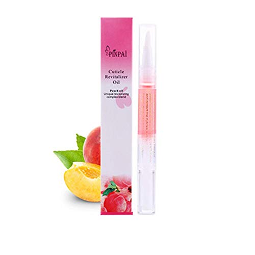 1Pcs Nail Nutrition Oil Pen - Nail Art Treatment Cuticle Revitalizer & Barb Soften Manicure Tool (Peach) | Perfect for At-Home Manicures, Salon Nail Care & DIY Nail Art Enhancement
