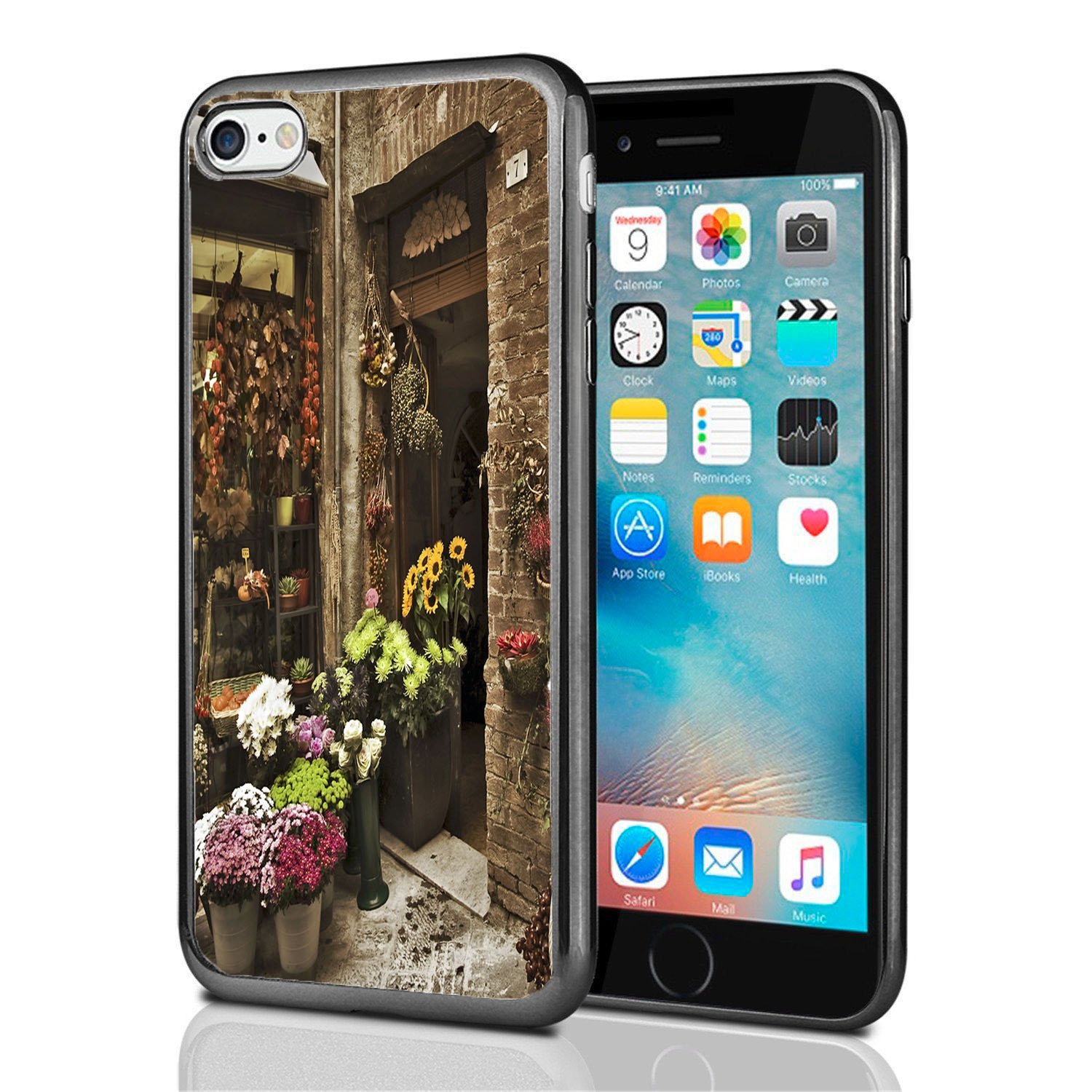 Old Tuscan Flower iPhone 7 & 8 Case - Vintage Floral Design Protective Cover for iPhone 7 (2016) & iPhone 8 (2017) - Perfect for Daily Use, Travel & Gift Giving