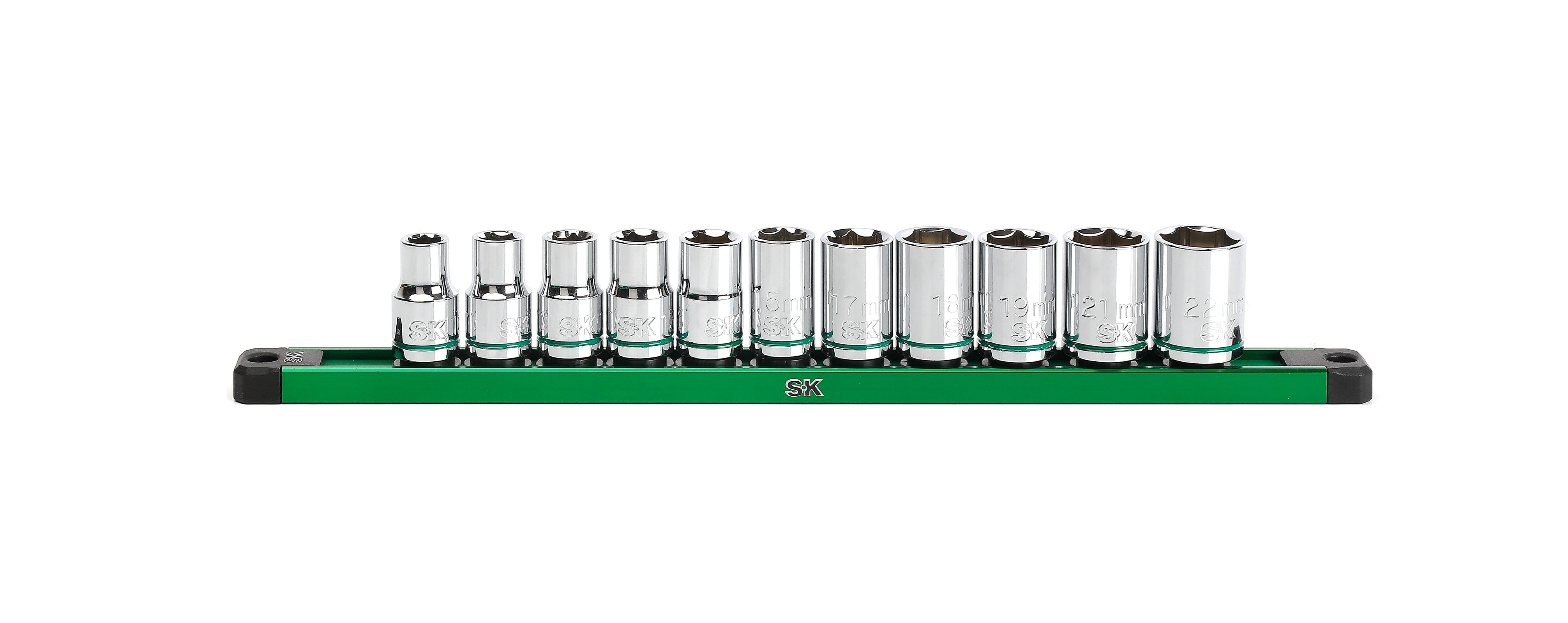 1/2 Inch Drive 11-Piece 6-Point Metric & Standard Chrome Socket Set - Perfect for Automotive Repair, DIY Projects, and Professional Mechanics