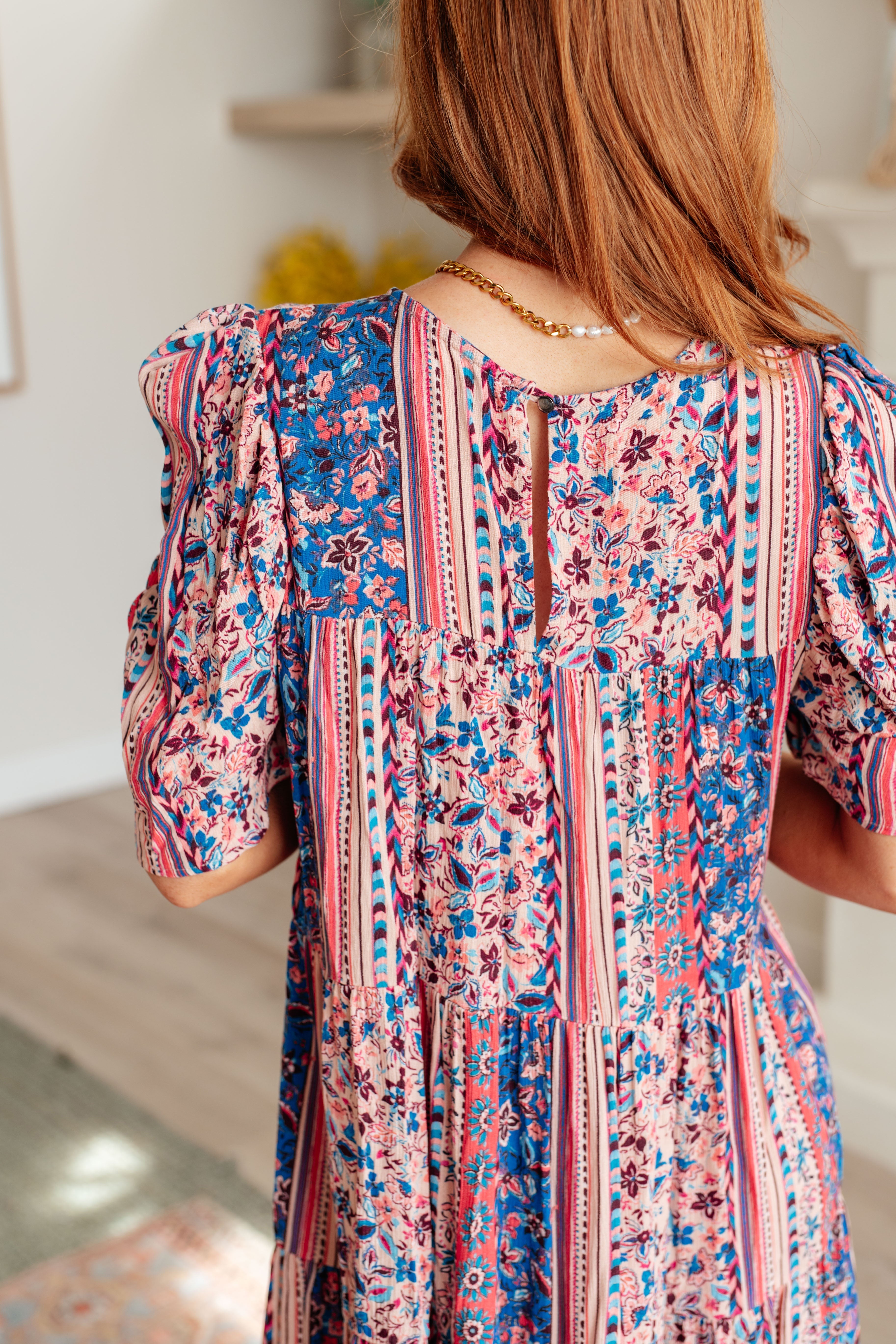 Elegant Tiered Dress for Women - Flowy Summer Maxi Dress with Floral Print | Perfect for Beach Vacations, Weddings & Date Nights