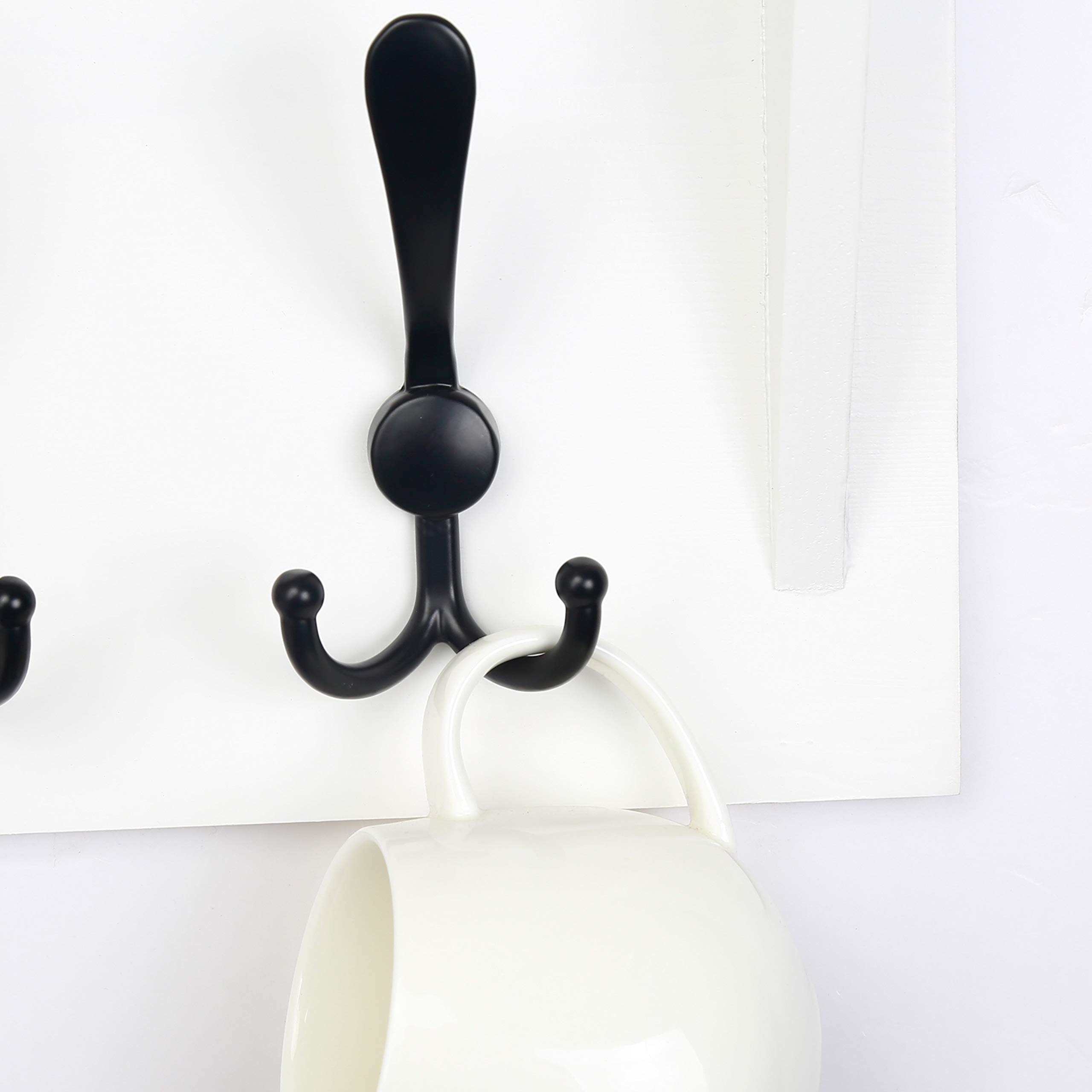 Durable Wall Mounted Coat Rack with 7 Triple Hooks - 35