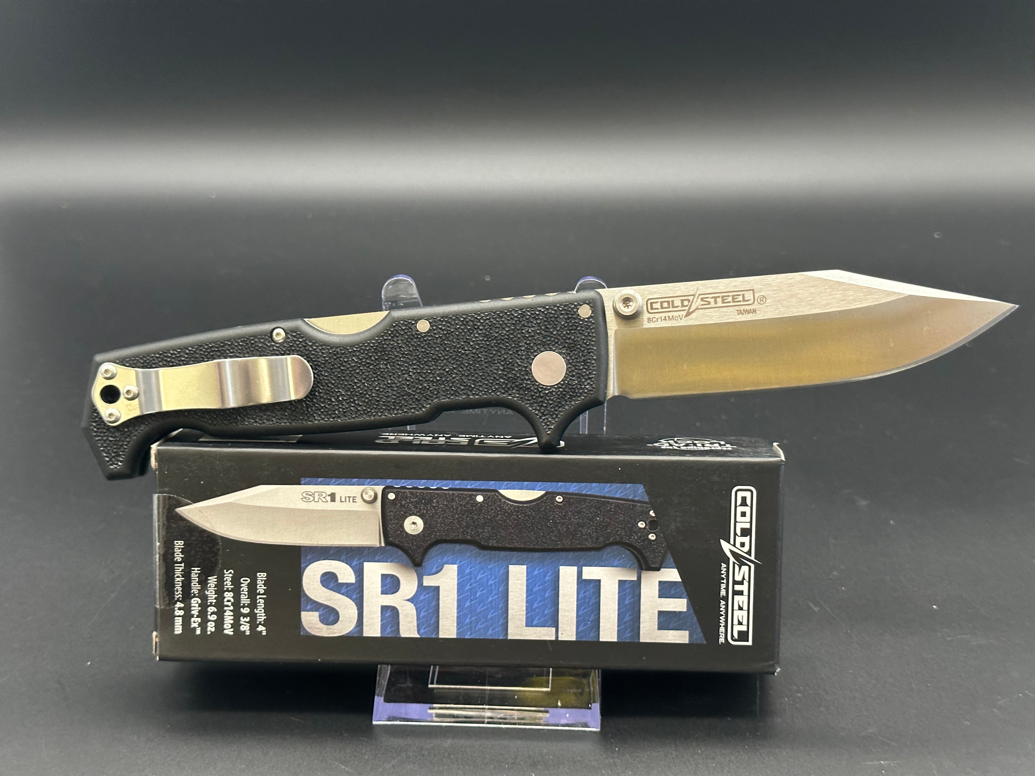 Cold Steel SR1 Lite Folding Knife - High Carbon Stainless Steel Blade, Secure Lock for Outdoor, Camping & EDC Use
