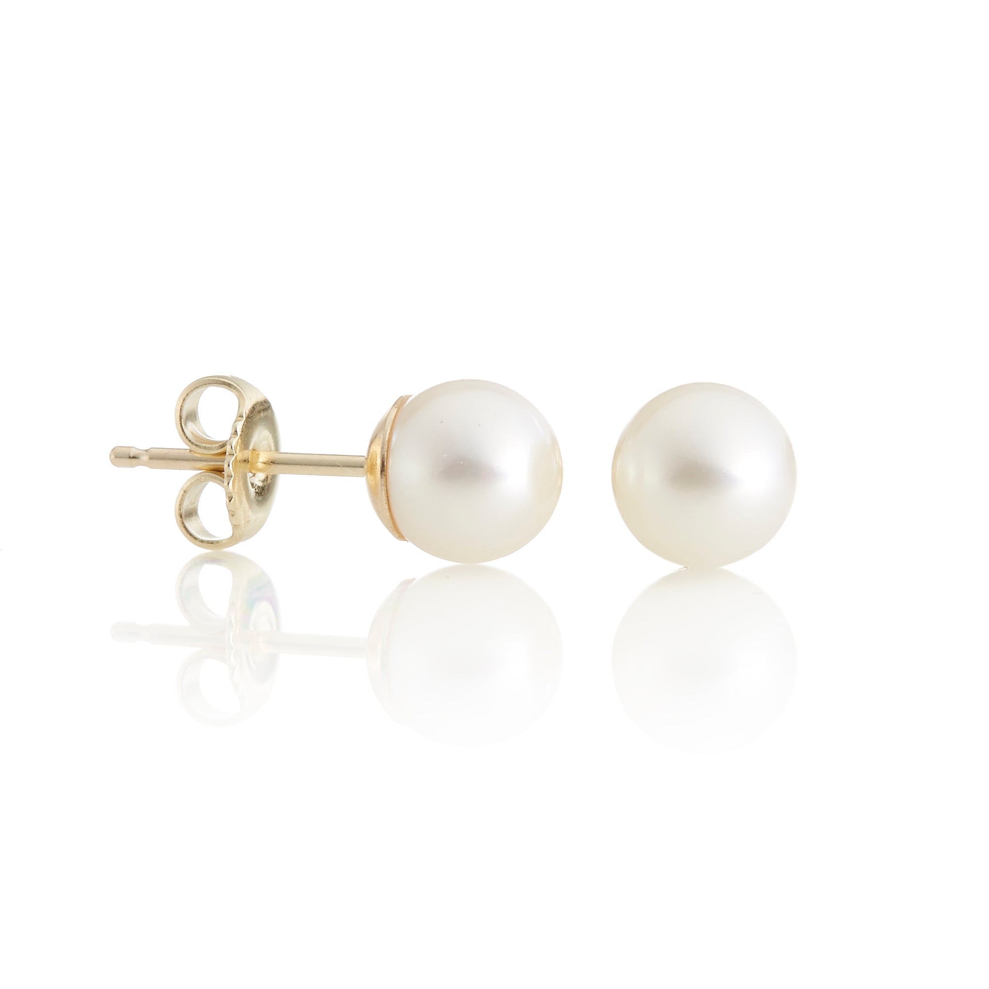 5mm White Pearl Earrings for Women - Classic Stud Earrings for Everyday Wear, Gift, Wedding & Special Occasions
