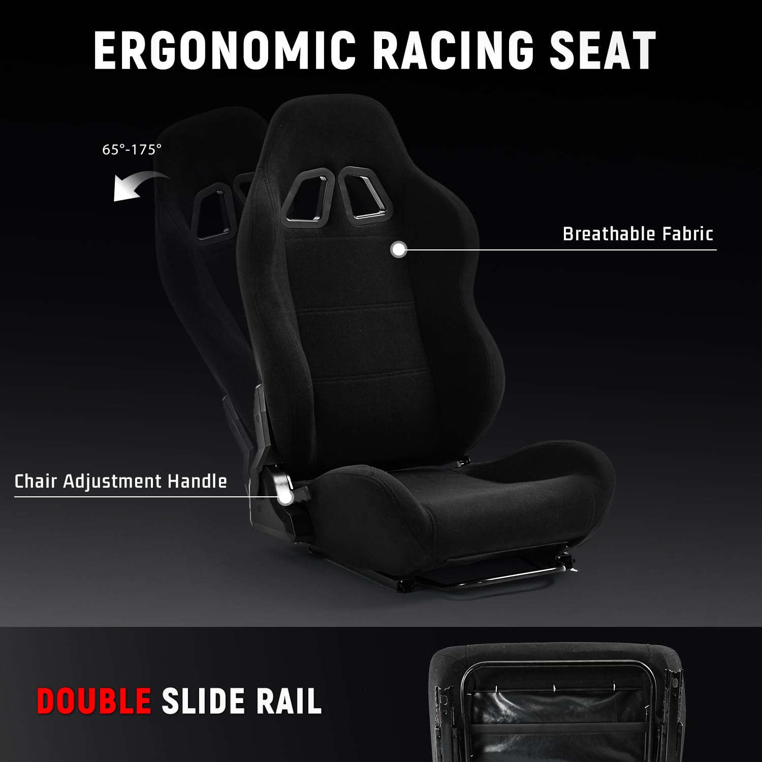 Dardoo G920 Racing Simulator Cockpit with Adjustable Monitor Stand - Compatible with Logitech G29/G920, Thrustmaster, PS4 & Xbox - Professional Steering Wheel Stand with Ergonomic Gaming Seat (Cockpit, Seat & Monitor Mount Only) - Perfect for Home Racing Simulation & Esports Gaming