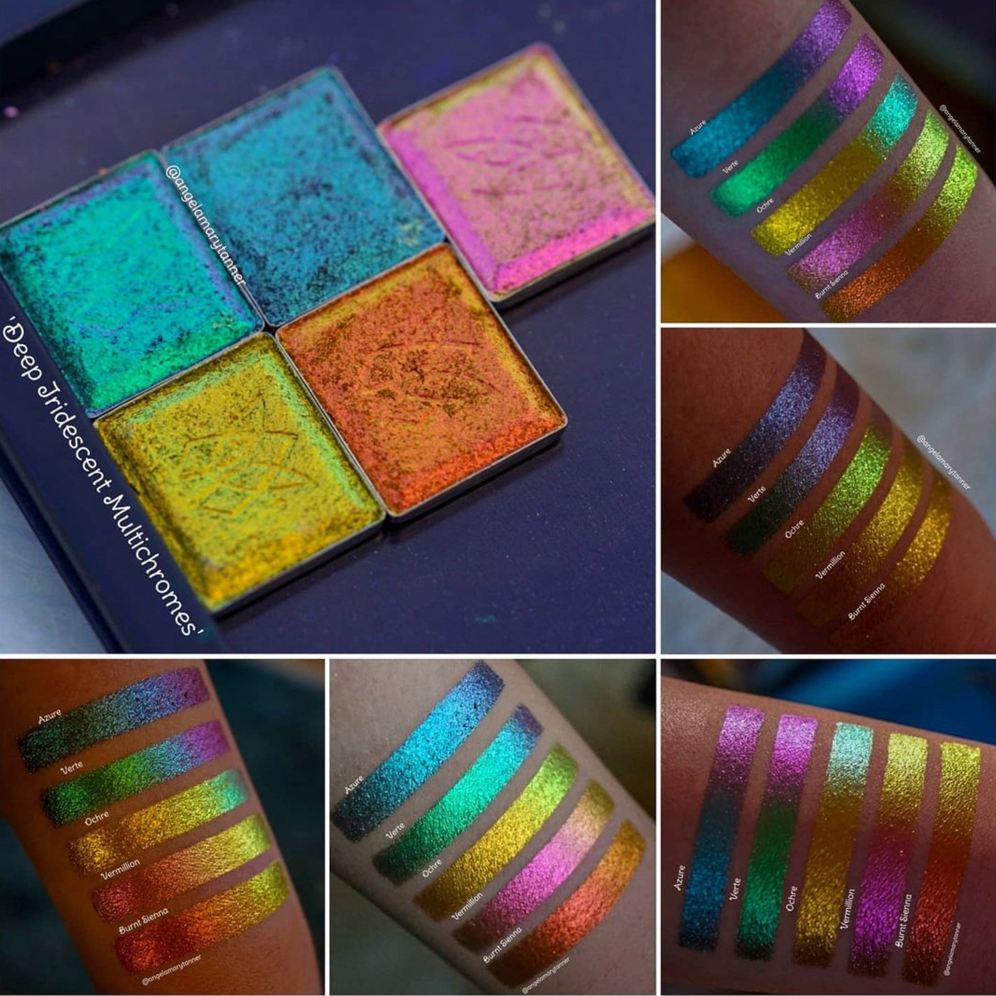 Burnt Sienna Deep Iridescent Multichrome Eyeshadow - Long Lasting Pigmented Makeup for Day & Night Looks