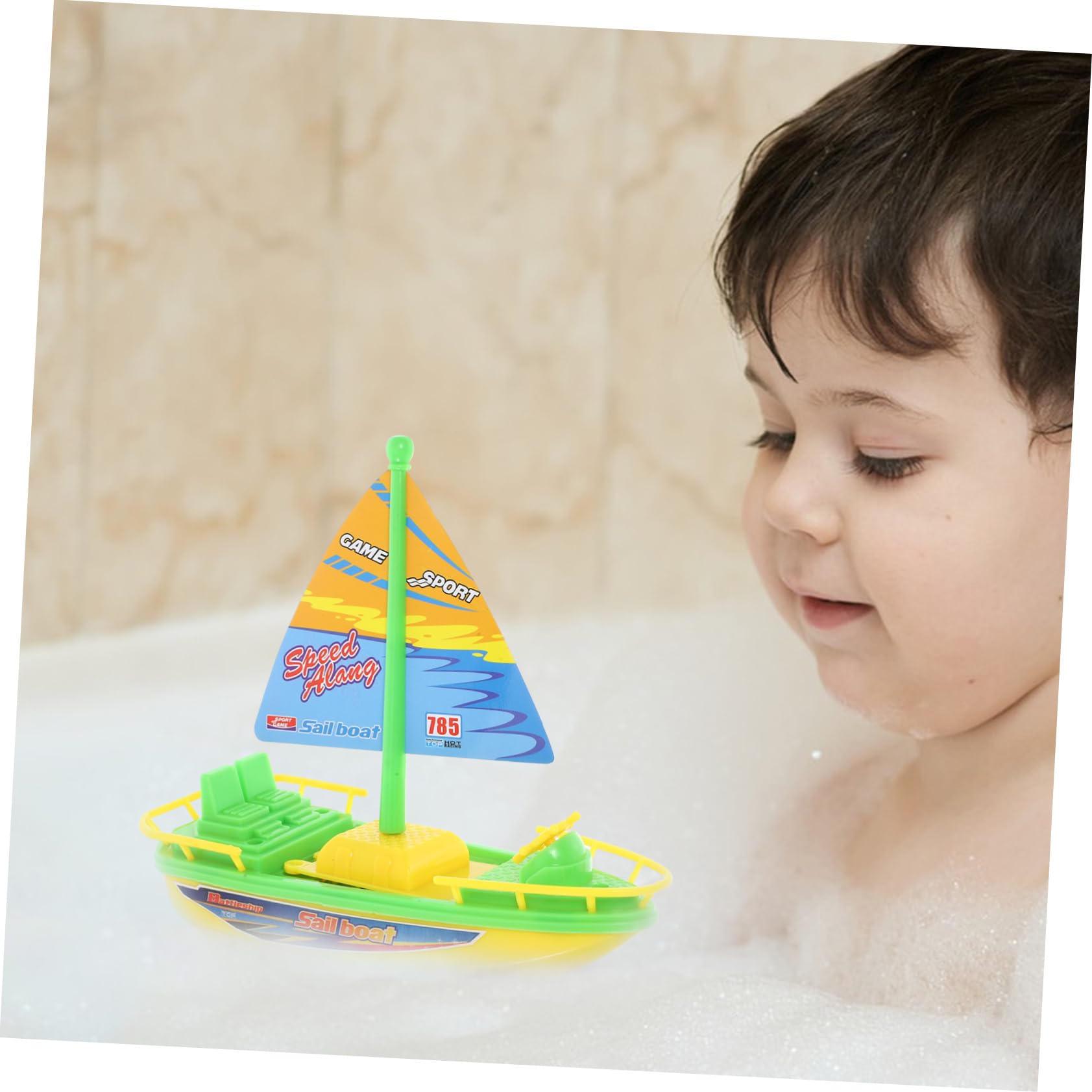 LALADEFIEE Bath Speed Boat Toy - Fun Water Play & Bathtub Toys for Babies & Toddlers - Durable Plastic Bathroom Toy for Kids - Perfect for Pool, Beach & Indoor Water Play