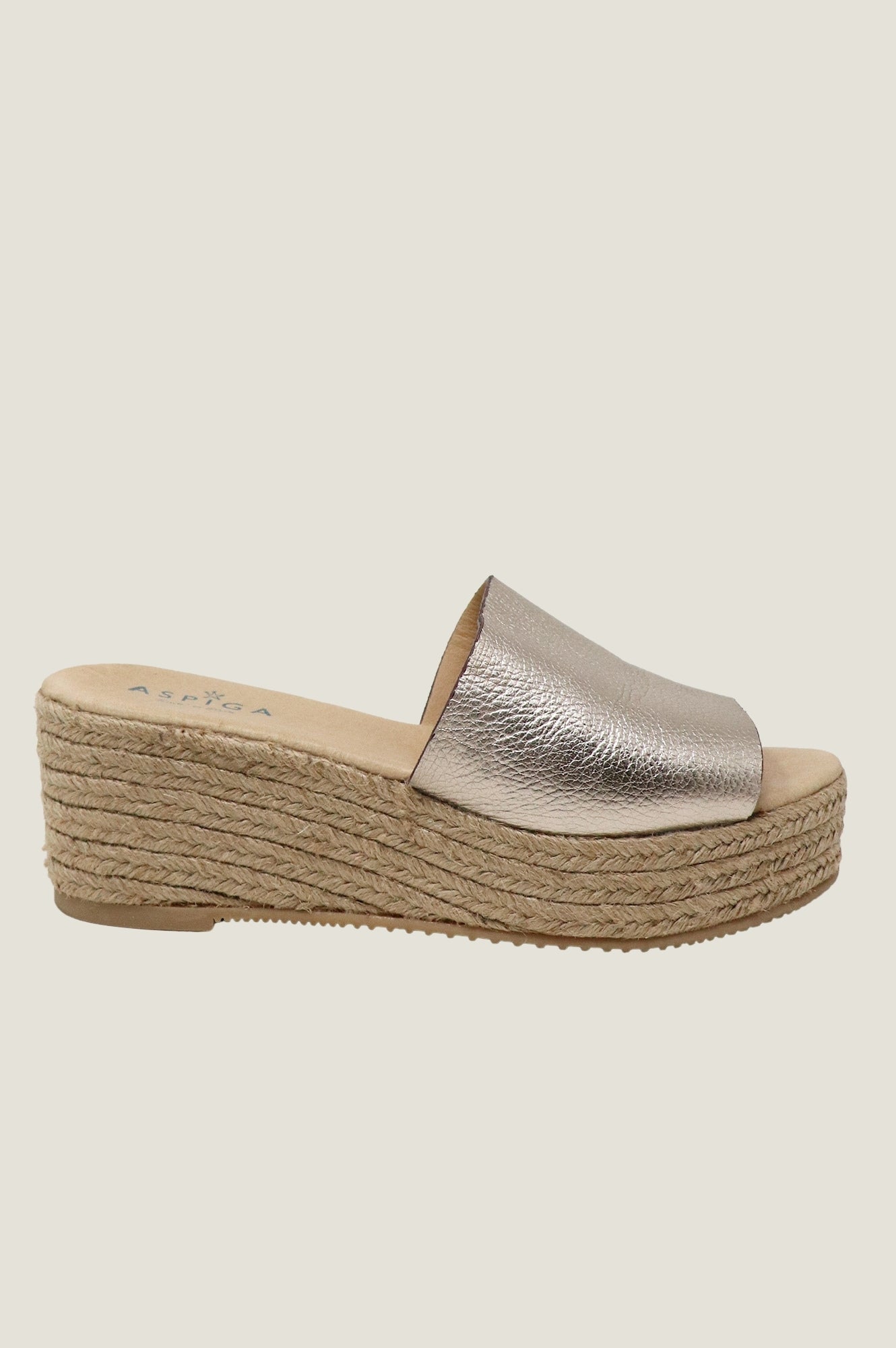 Laura Mule Women's Slide Sandals in Gold - Comfortable Summer Casual Shoes for Beach, Pool & Vacation Wear