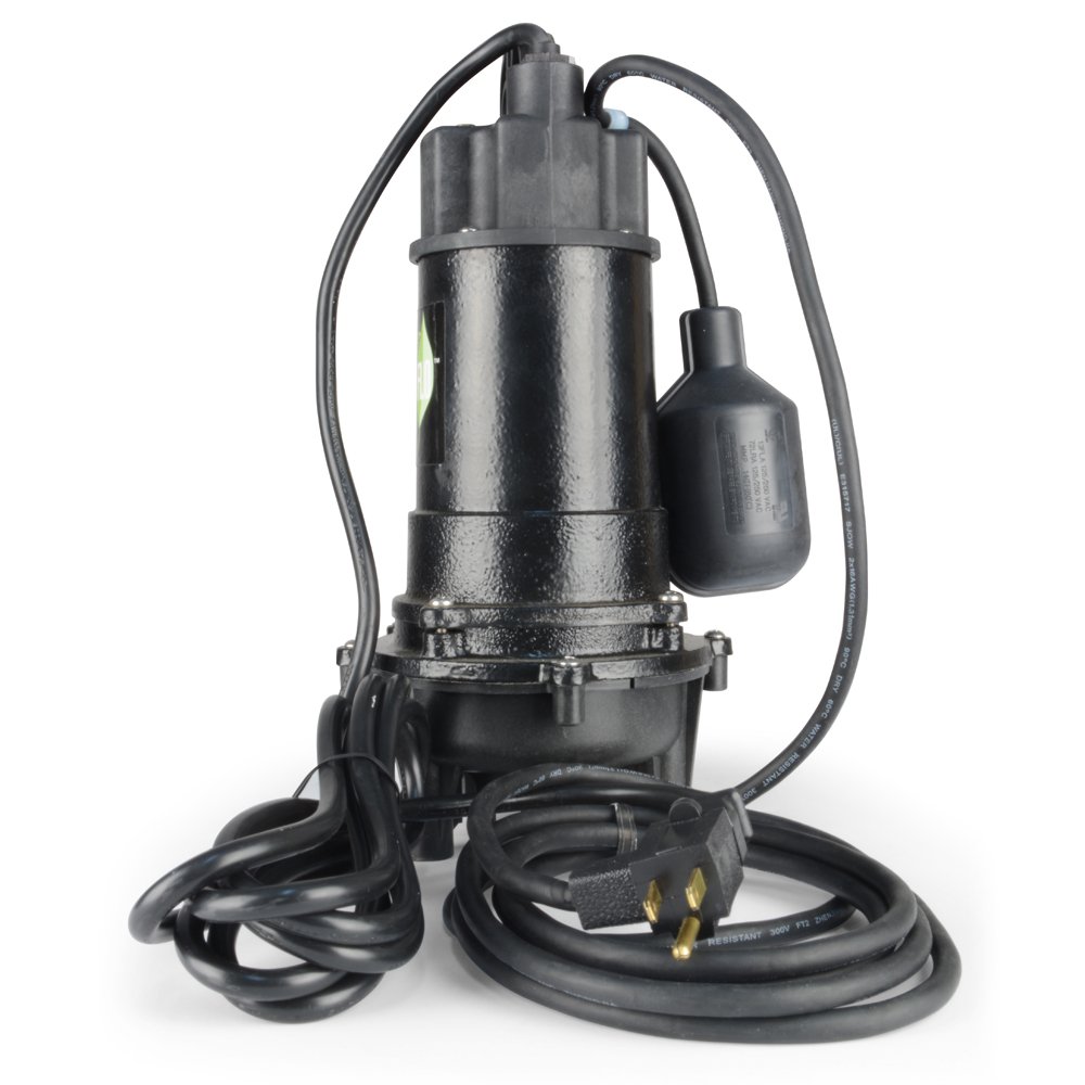 ECO-FLO ECD75W 3/4 HP Cast Iron Sump Pump with Wide Angle Switch | 6000 GPH High Capacity | Basement Flood Prevention & Water Removal for Homes