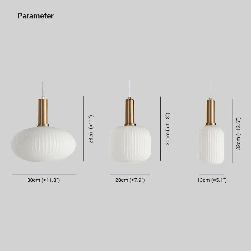 Modern White Glass LED Pendant Light for Bedroom - Dimmable Hanging Fixture with Warm Light, Perfect for Dining Room, Kitchen Island, and Living Room Decor