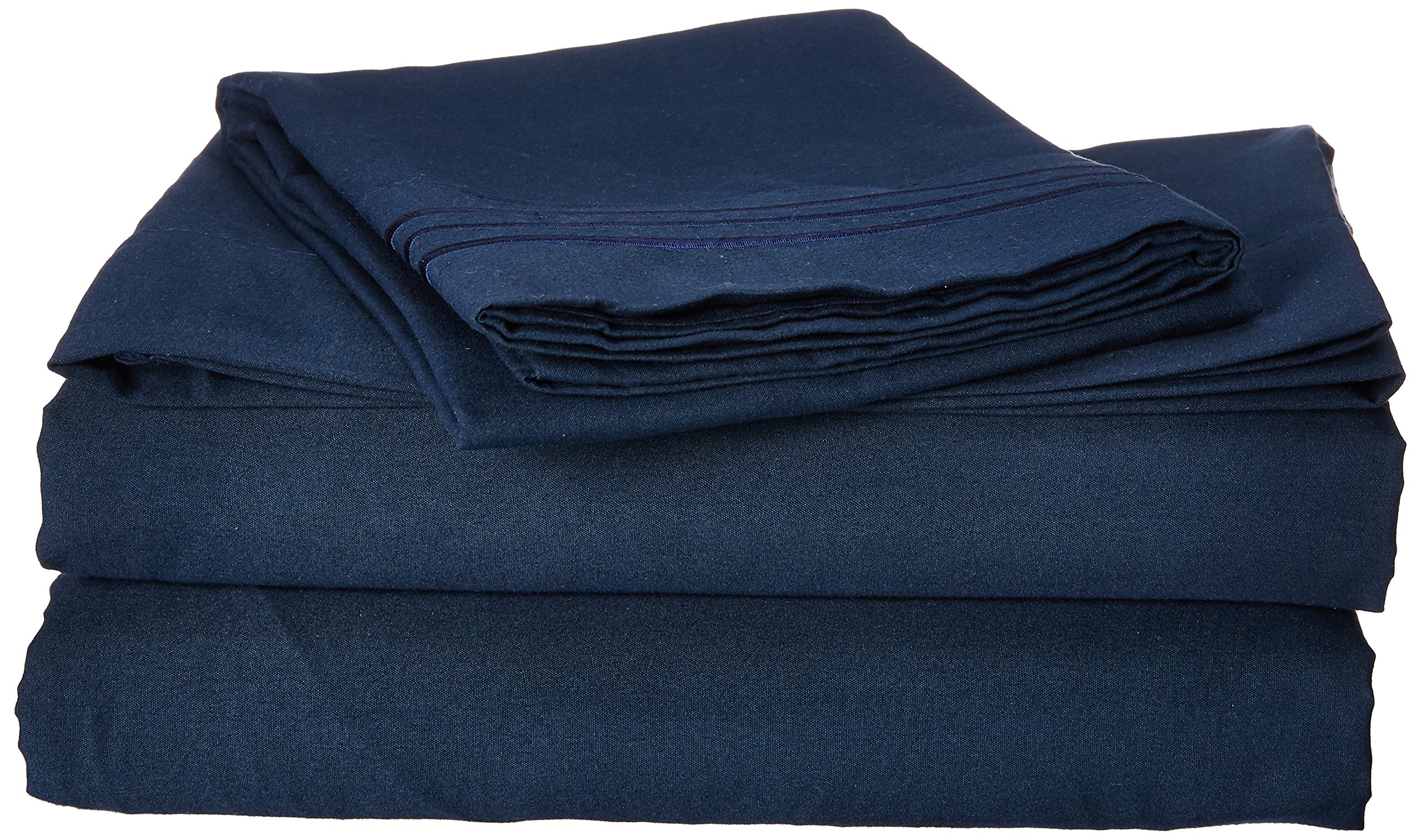 1800 Thread Count Luxury Hotel Quality 3-Piece Bed Sheet Set - Twin Size, Deep Pocket, Wrinkle-Free, Navy Blue | Premium Soft Cotton Sheets for Ultimate Comfort - Perfect for Master Bedroom, Guest Room & Airbnb