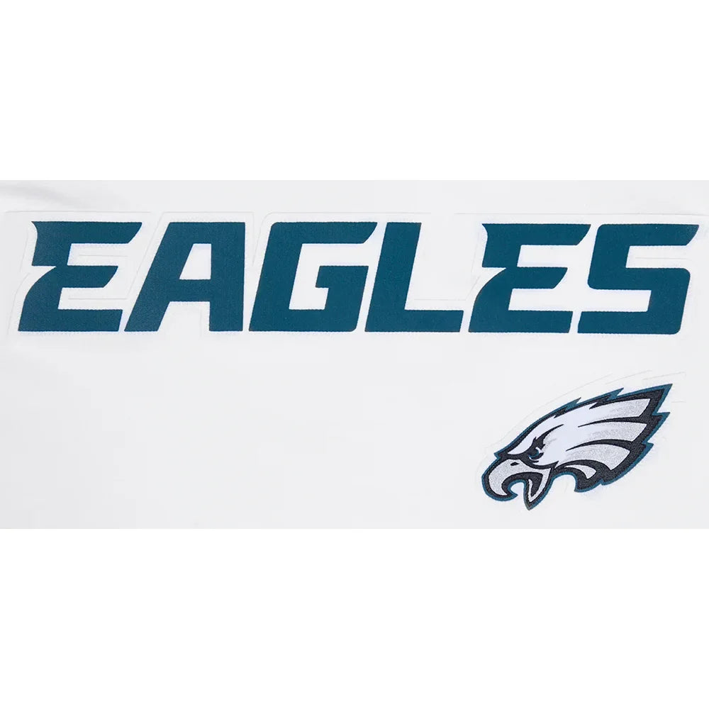 Philadelphia Eagles Men's Classic Mesh Striped Tee Shirt - Official NFL Football Fan Jersey - White Cotton Comfort Fit for Game Day & Casual Wear