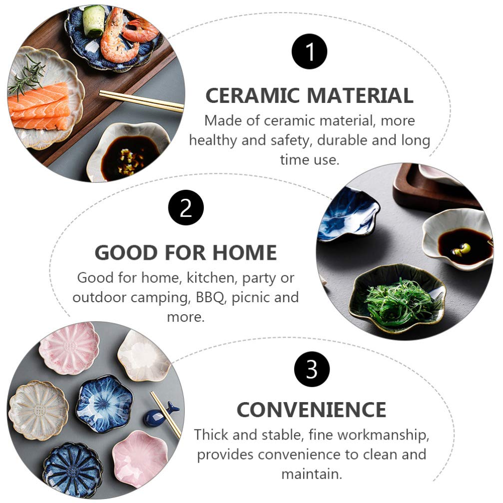 3-Piece Ceramic Dipping Bowls Set - Small Sauce Dishes for Seasoning, Snacks & Desserts - Perfect for Sushi, Soy Sauce, Condiments & Party Appetizers