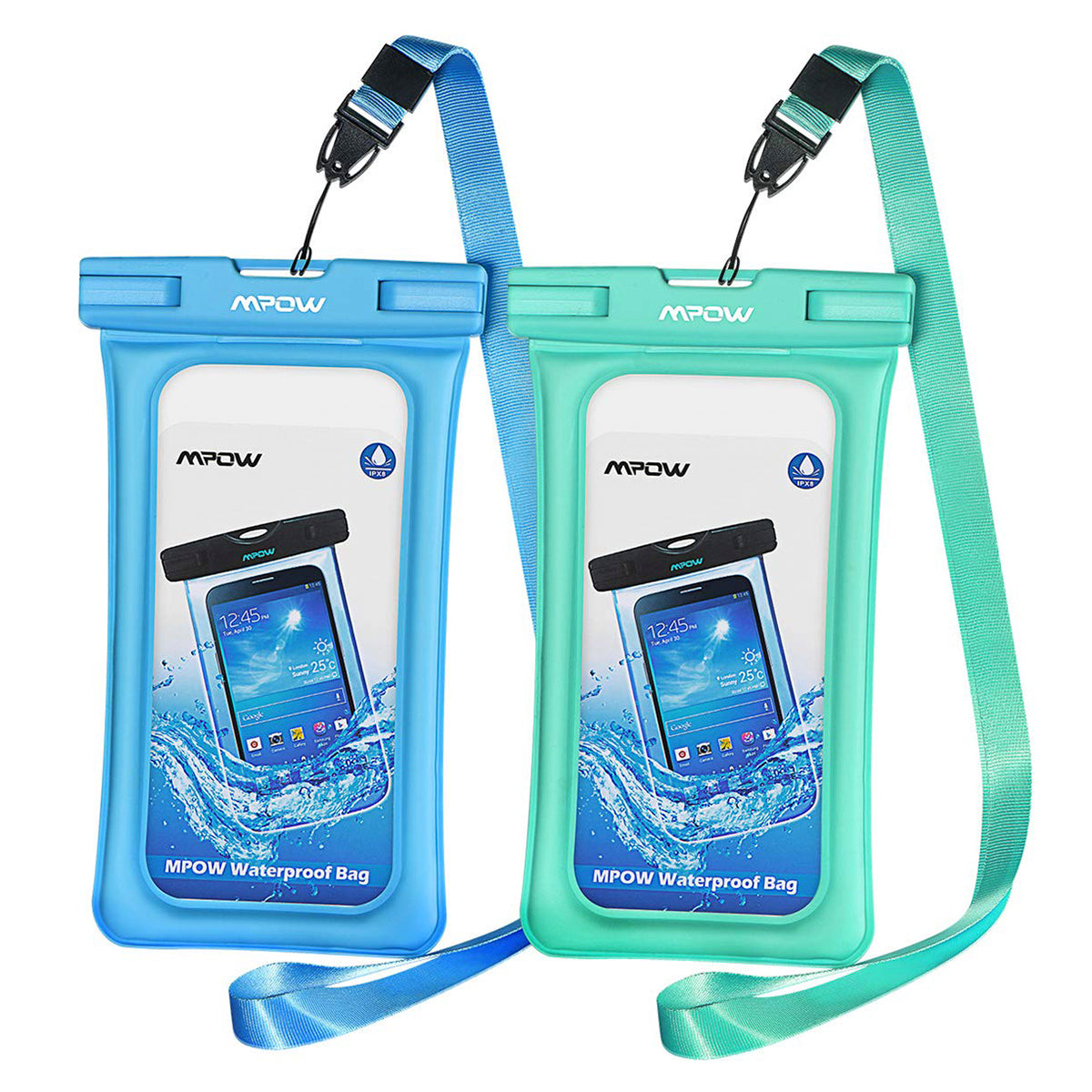 MPOW PA084A Waterproof Phone Pouch - IPX8 Certified Dry Bag for Swimming, Beach, Kayaking & Outdoor Activities - Universal Waterproof Case for iPhone 15/14/13/12, Samsung Galaxy S23/S22 & More Smartphones