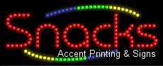 Energy Efficient LED Snack Sign - Bright & Durable Cafe, Bar, Restaurant Decor for Business Advertising