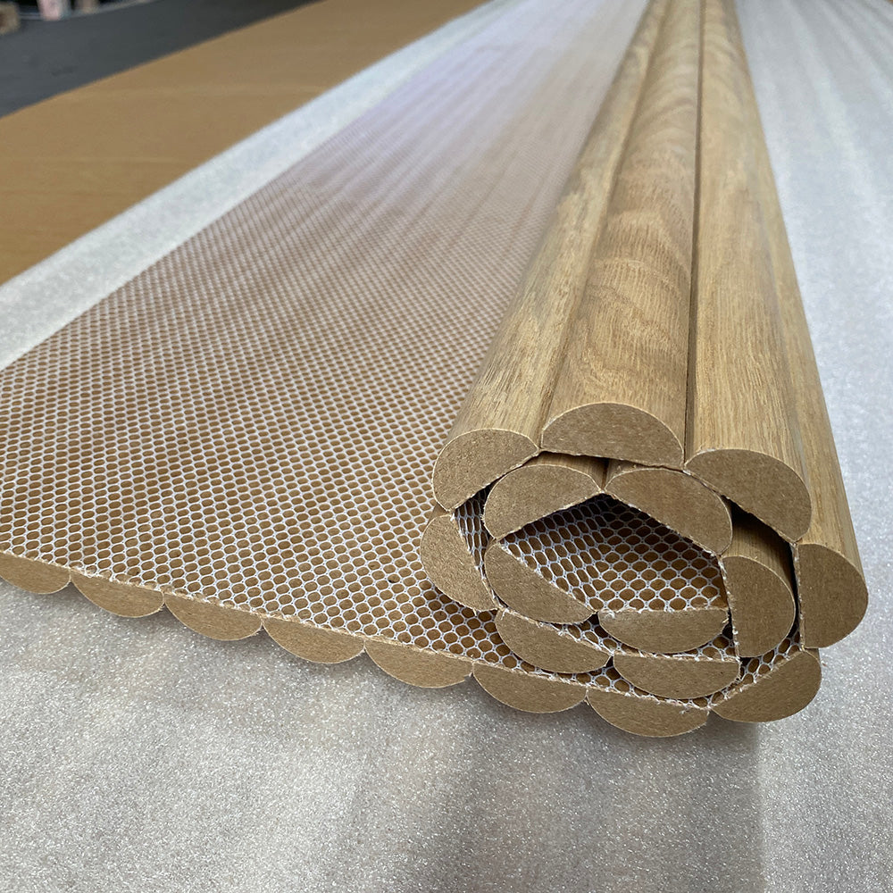 WOODFLEX Flexible Wooden Slat Wall Panel - Natural Oak Veneer - 2700mm x 600mm - Decorative Wood Slats for Modern Interior Design | Perfect for Feature Walls, Room Dividers & Ceiling Accents