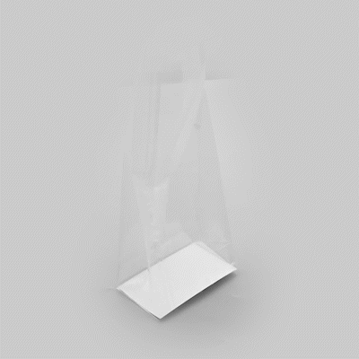 Clear Plastic Gusset Bags with Flat Bottom & Paper Insert - Heat Sealable 5x3x12 Inches - 100 Count Box for Food Packaging, Retail Display & Storage