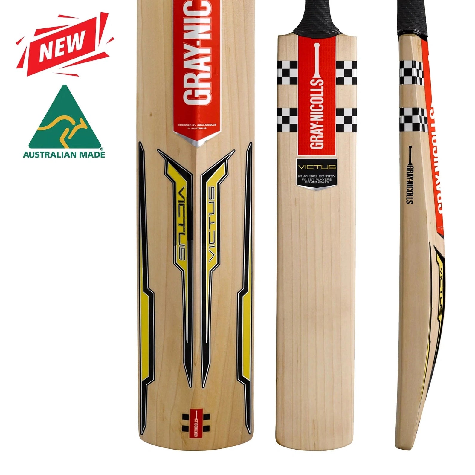 Gray Nicolls Victus Players Edition Adult Cricket Bat - Premium English Willow for Professional & Amateur Players - Perfect for Matches, Training & Practice Sessions
